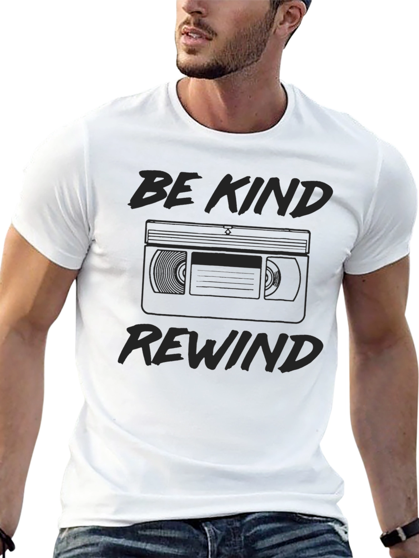 Be Kind Rewind Black T-Shirt - Retro Style