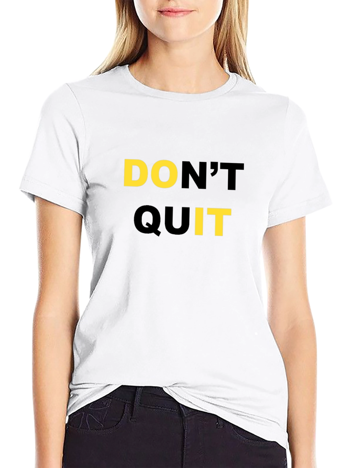 Motivational Dont Quit Black T-Shirt