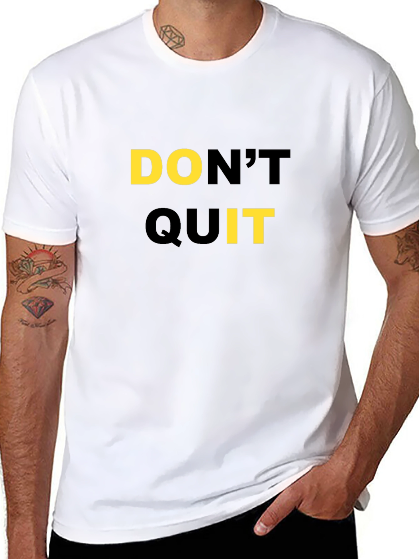 Motivational Dont Quit Black T-Shirt