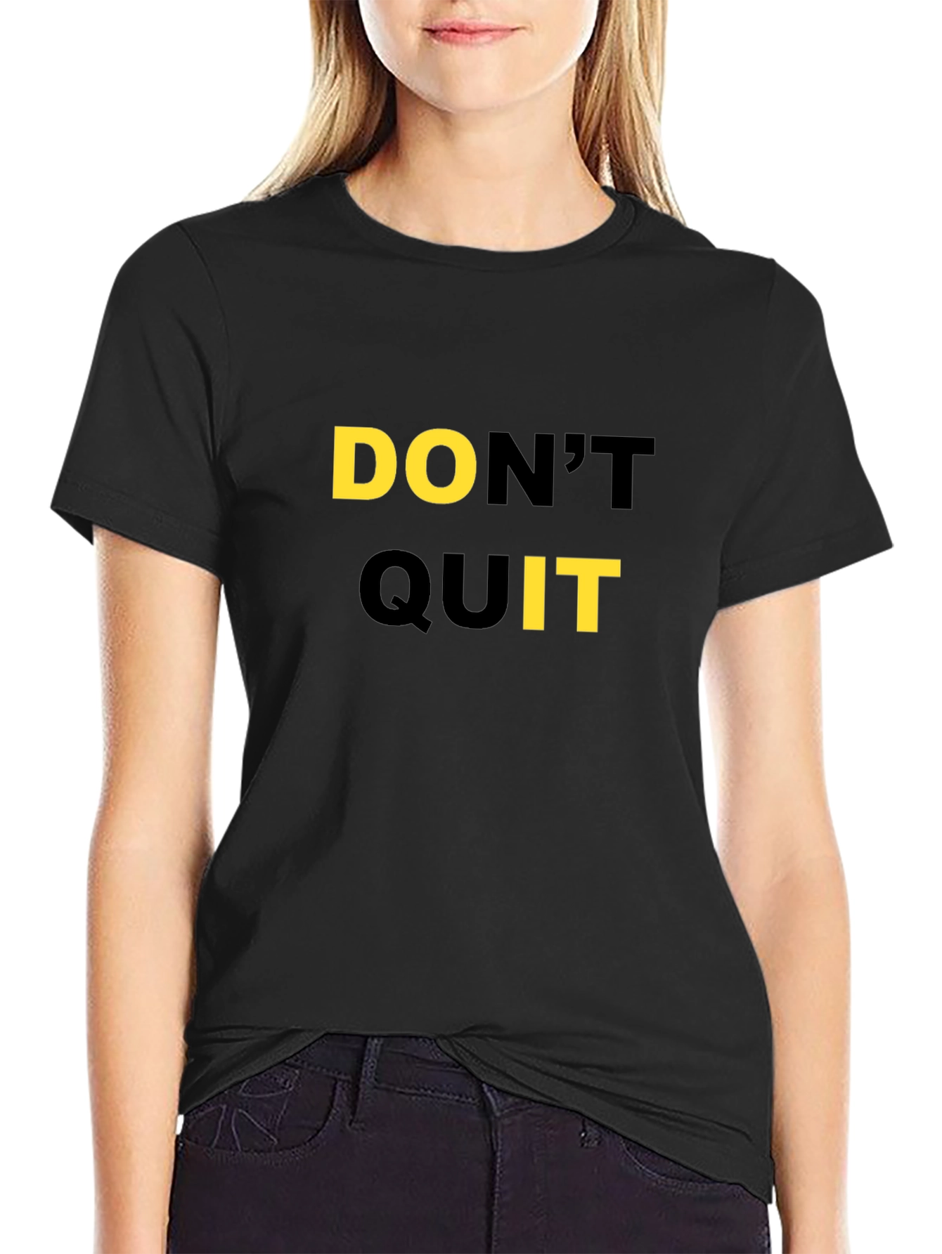 Motivational Dont Quit Black T-Shirt