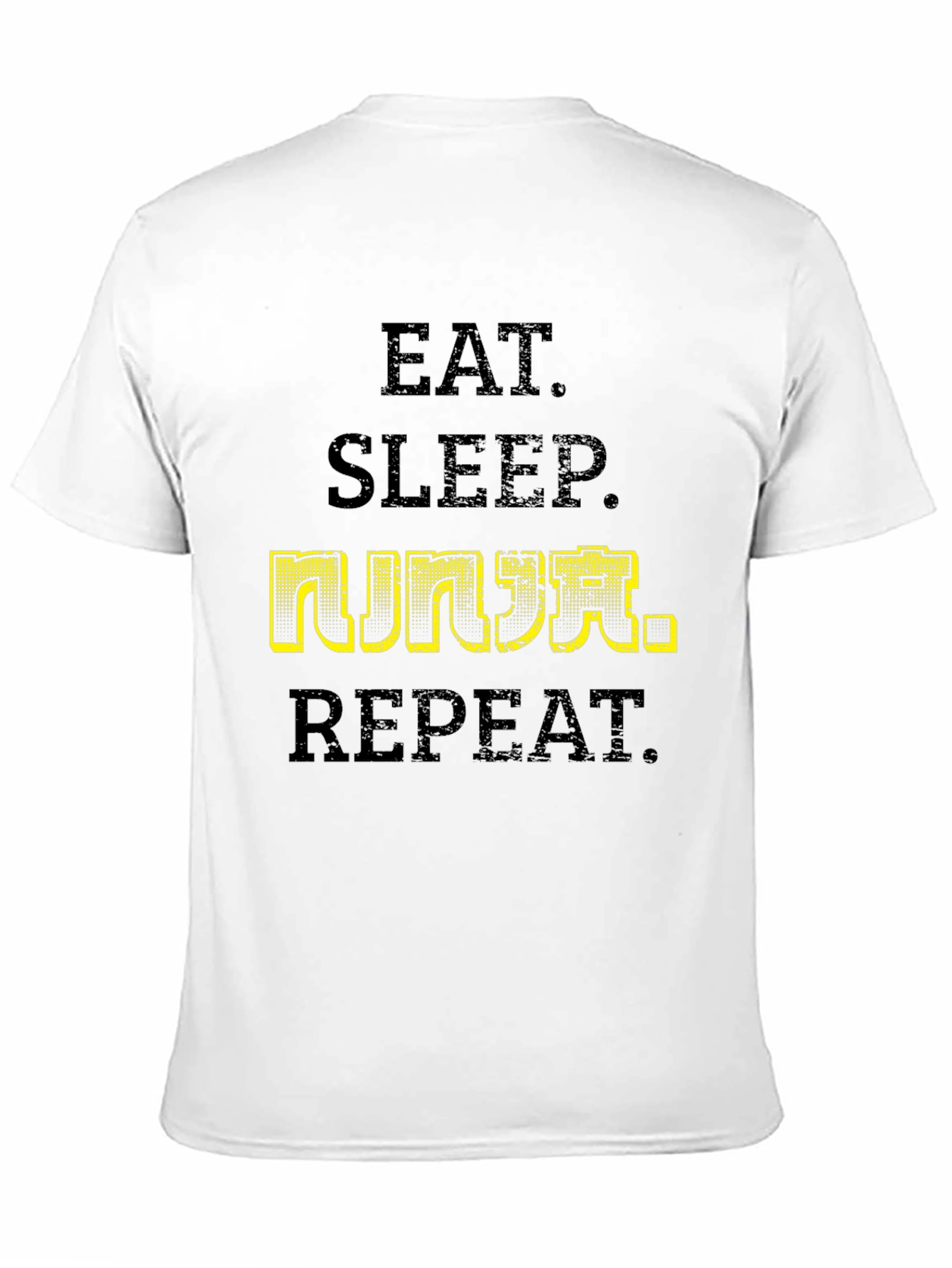 Eat Sleep Ninja Repeat T-Shirt - Black Cotton Tee