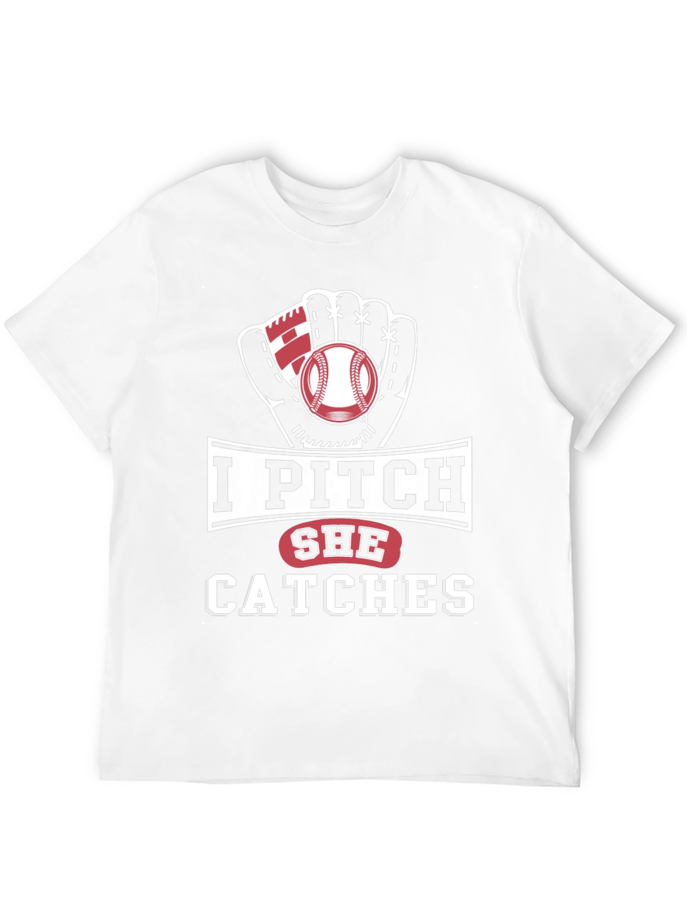 I Pitch She Catches Baseball T-Shirt
