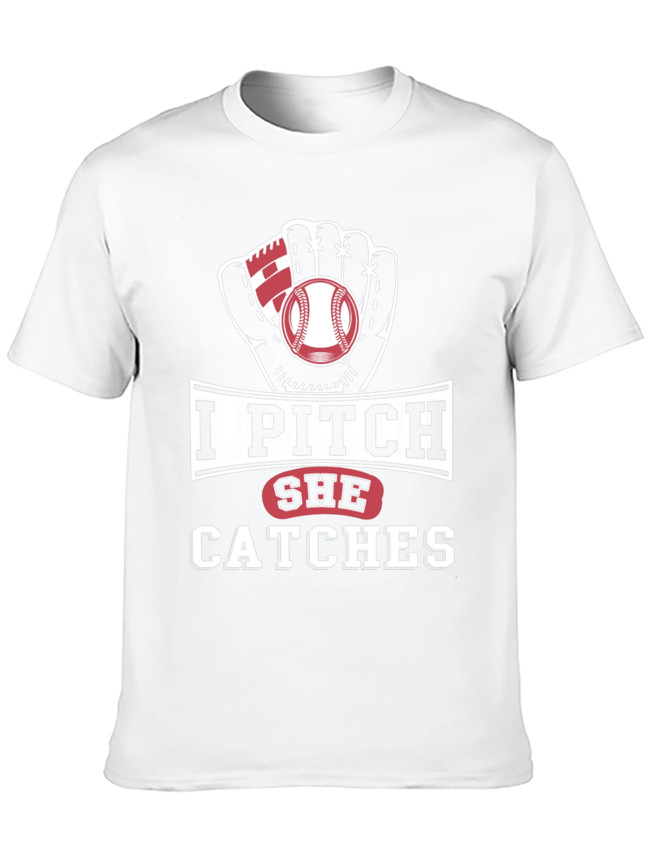 I Pitch She Catches Baseball T-Shirt
