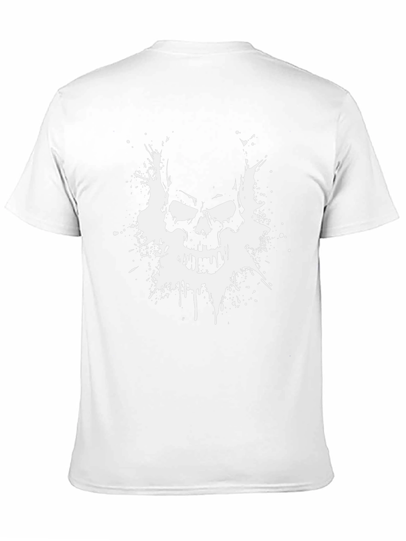 Skull Splatter Graphic Tee - Black