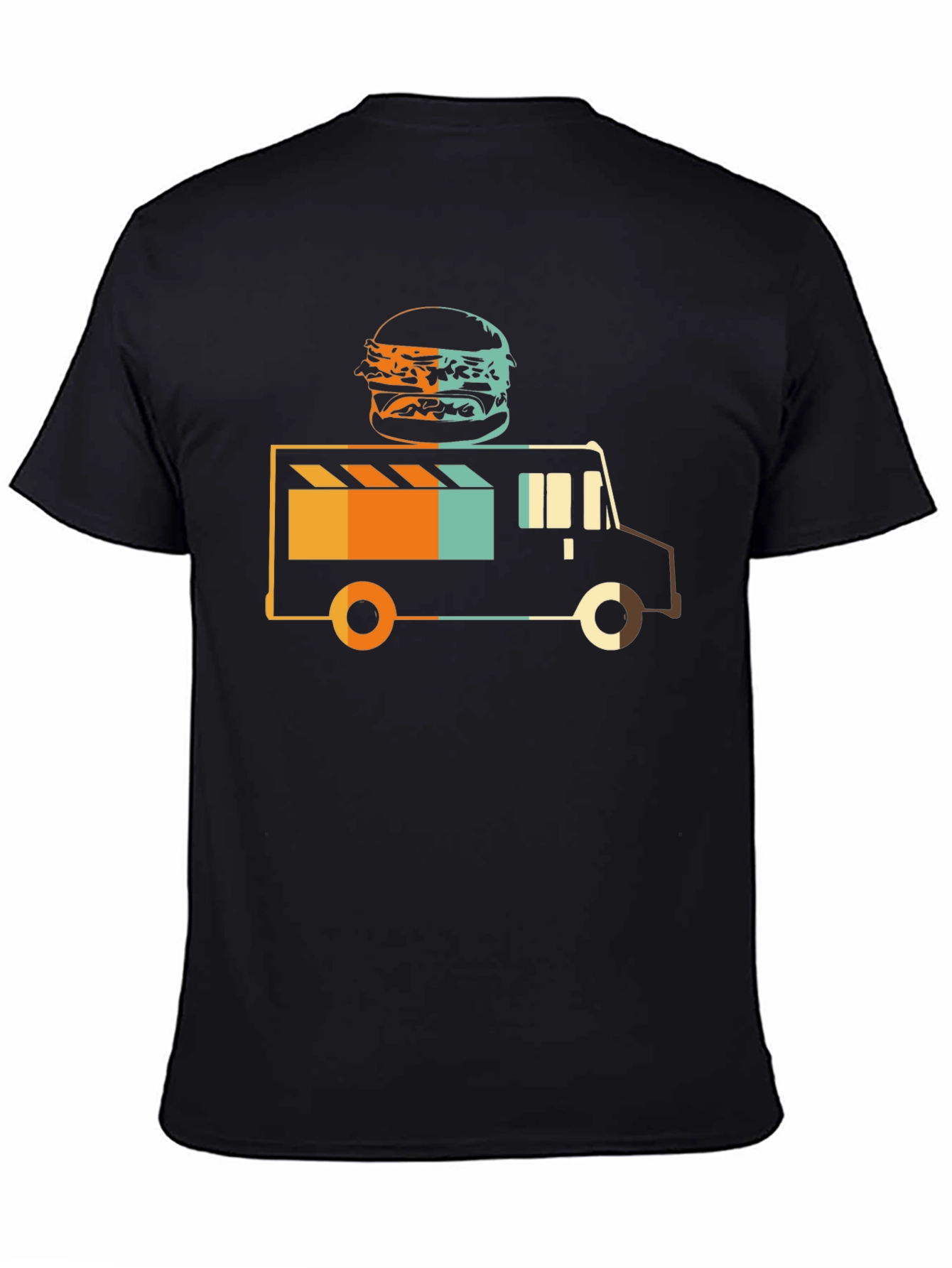 Food Truck Burger Graphic Tee - Black