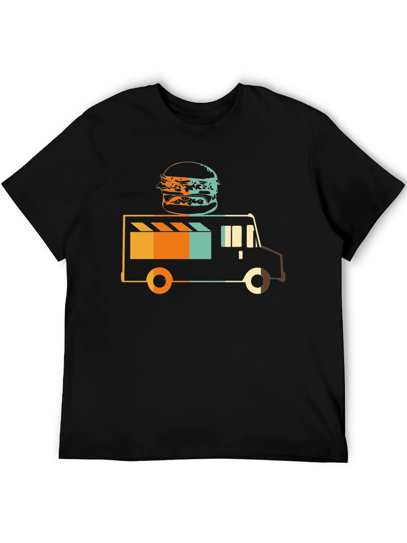 Food Truck Burger Graphic Tee - Black