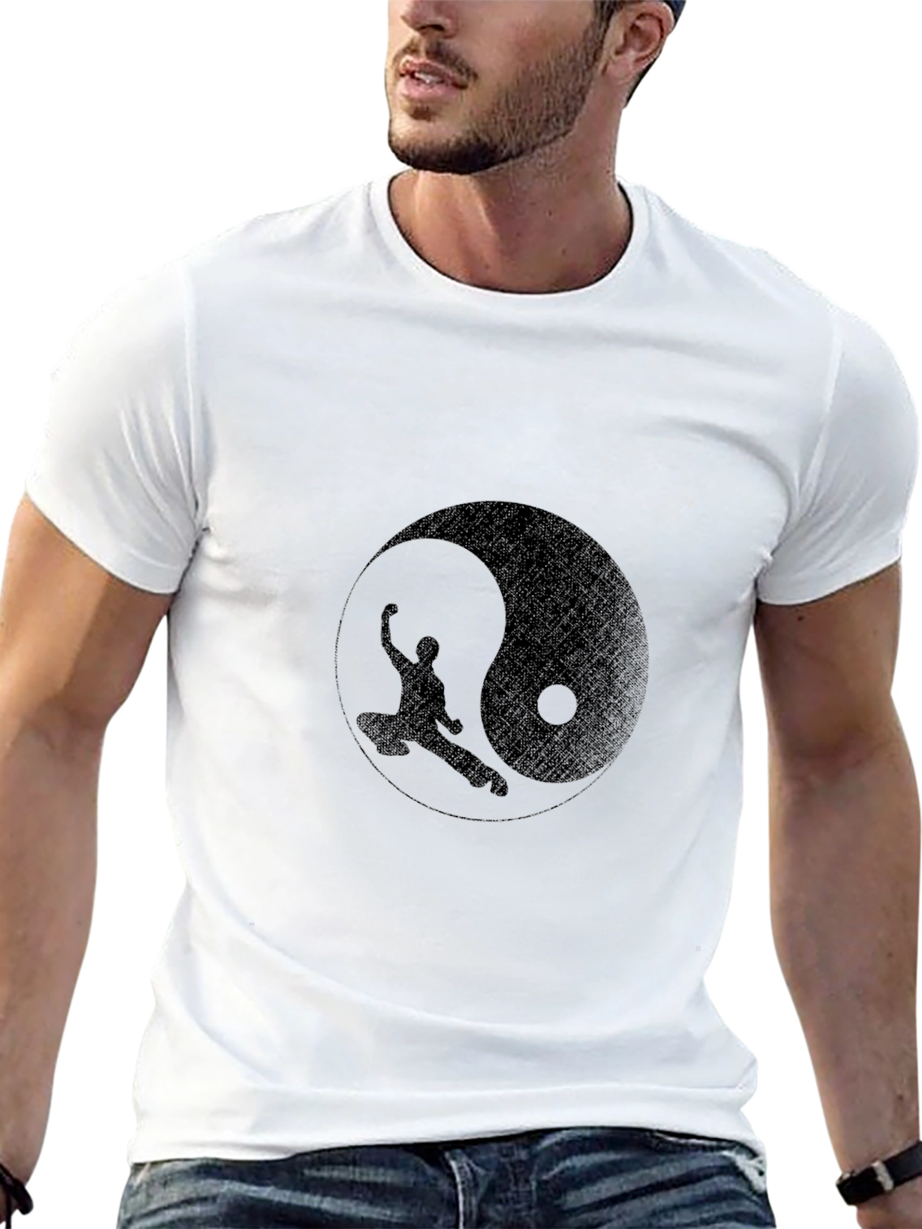 Yin Yang Martial Arts Graphic Tee - Black