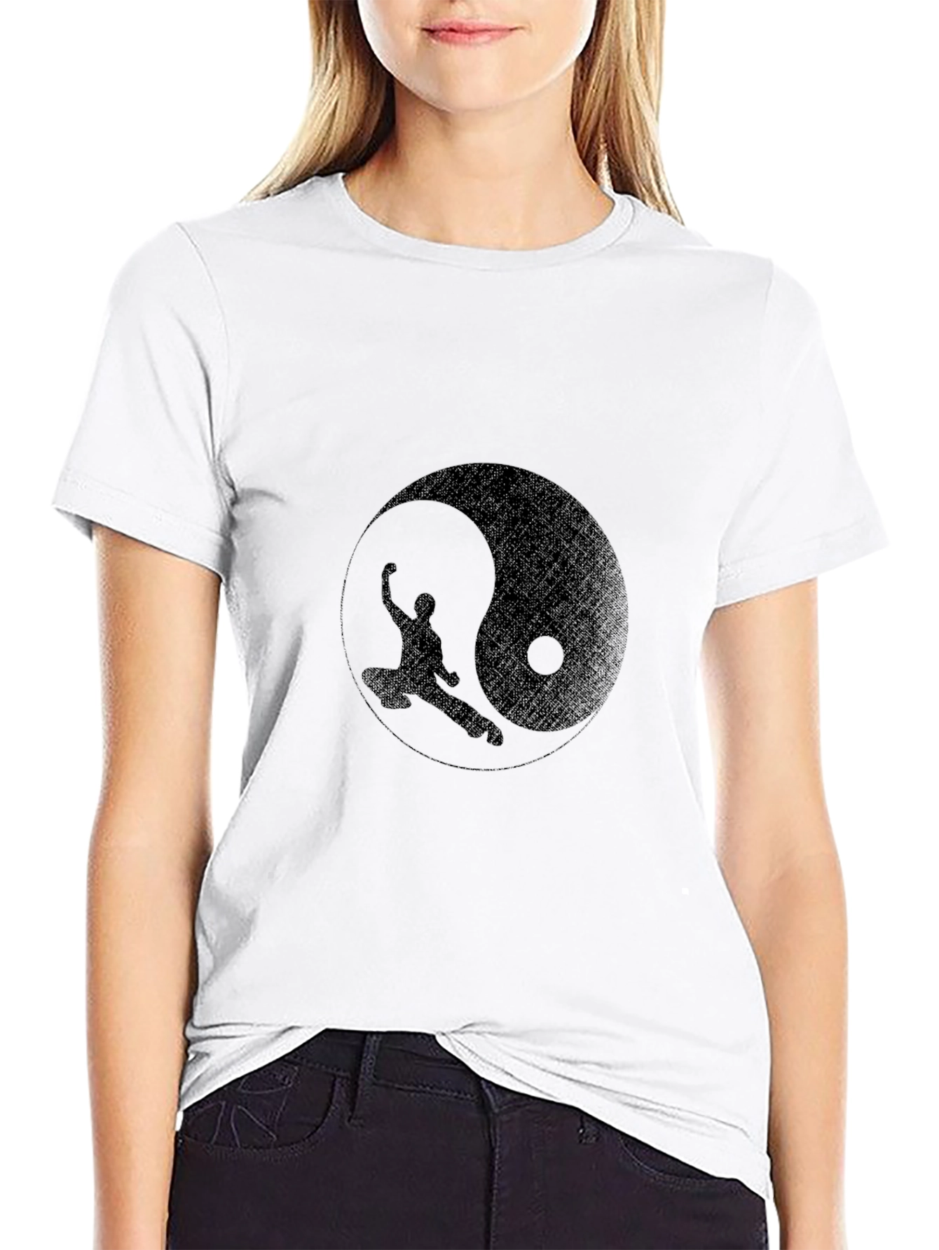 Yin Yang Martial Arts Graphic Tee - Black