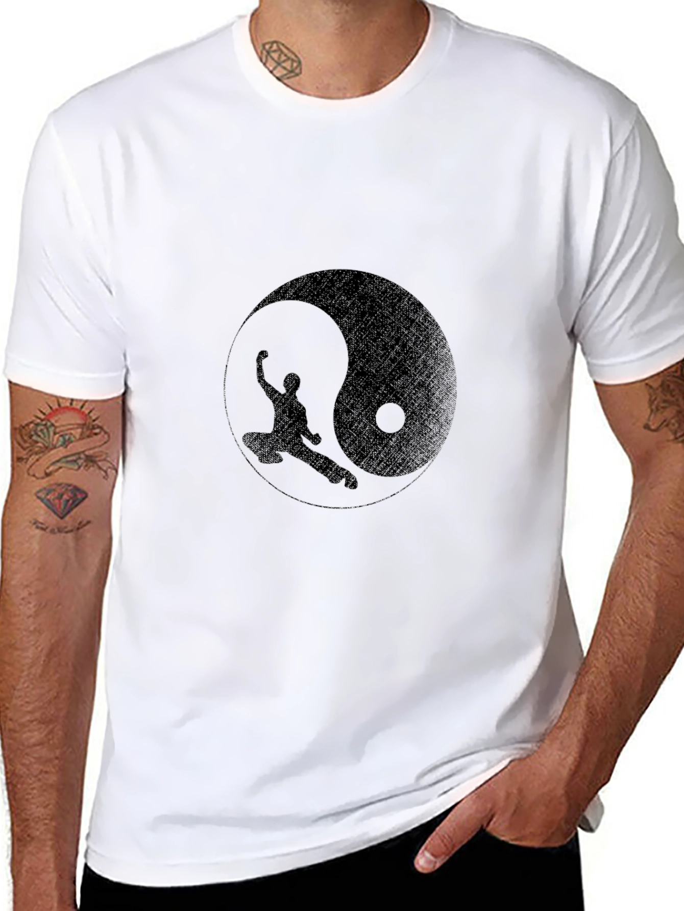 Yin Yang Martial Arts Graphic Tee - Black