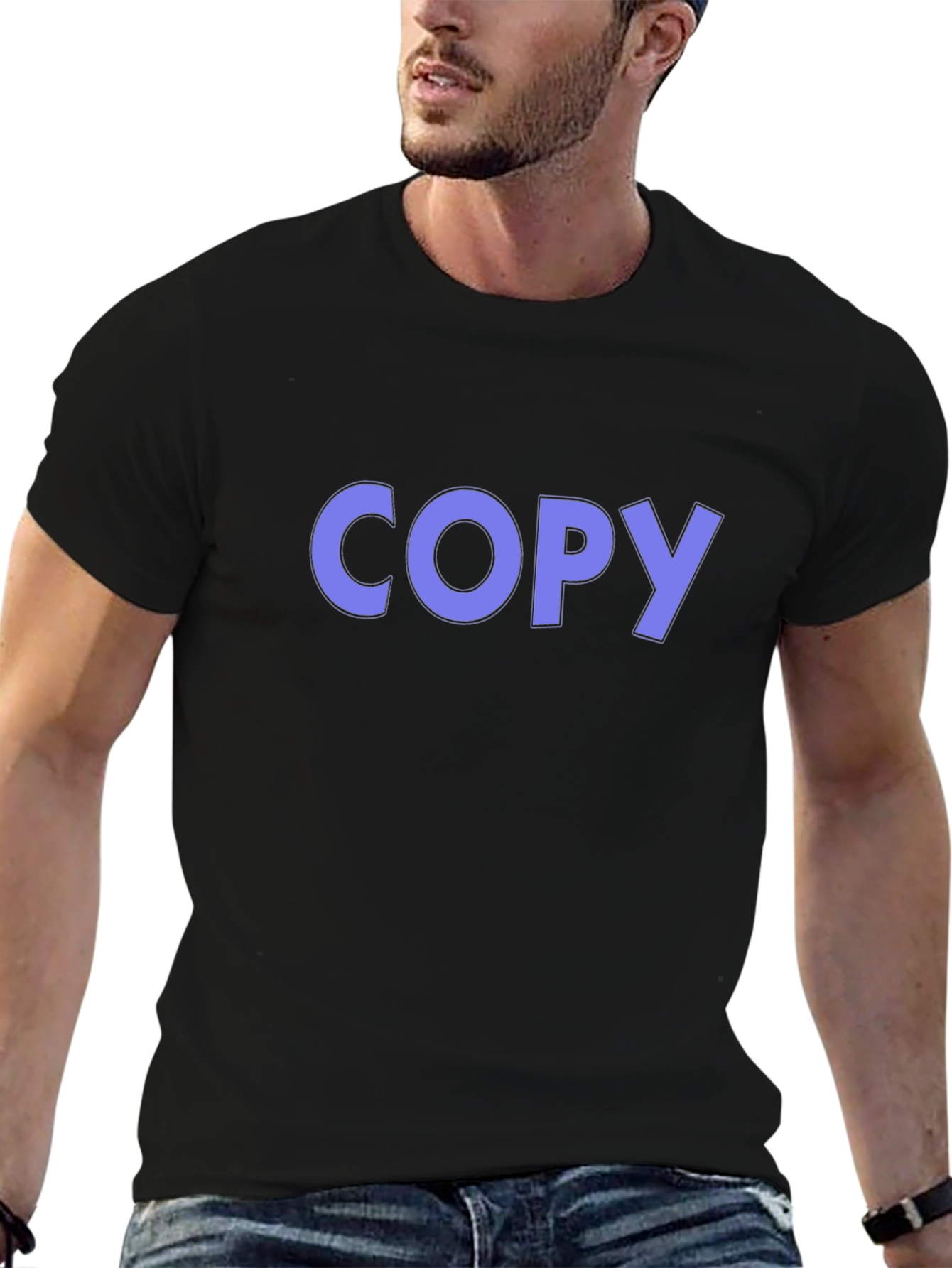 Mens Black T-Shirt - Copy Design