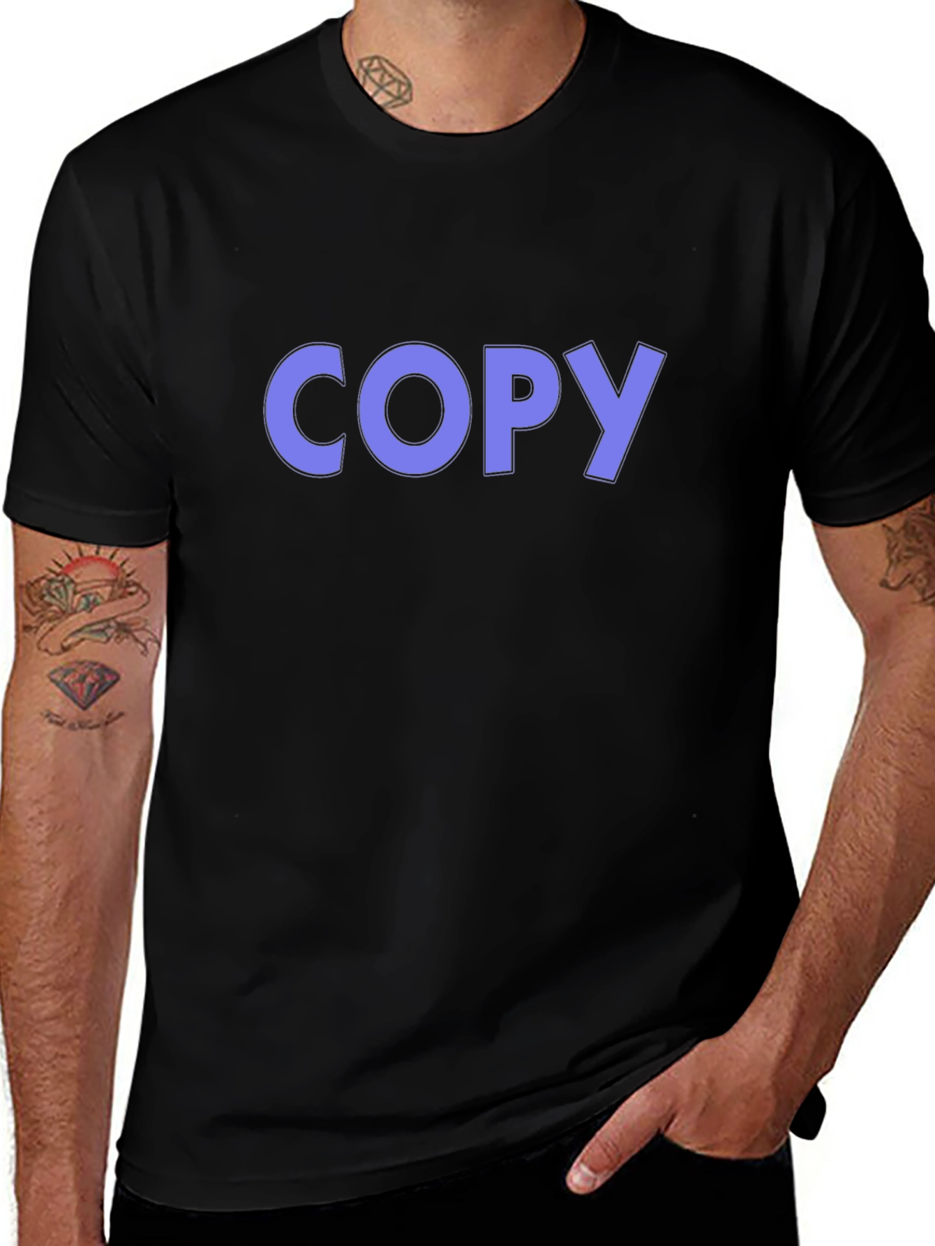 Mens Black T-Shirt - Copy Design