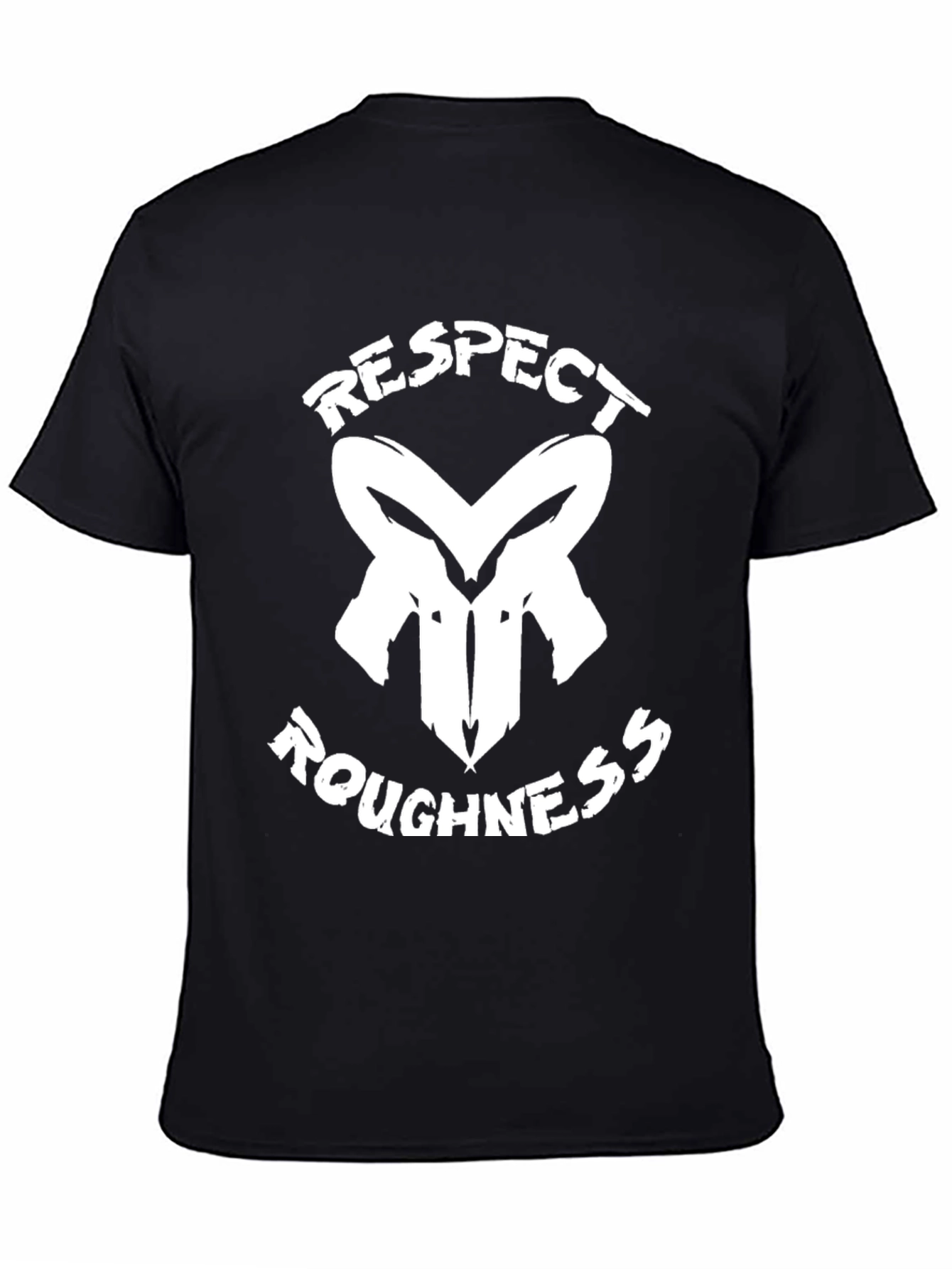 Respect Roughness Graphic Print Black T-Shirt