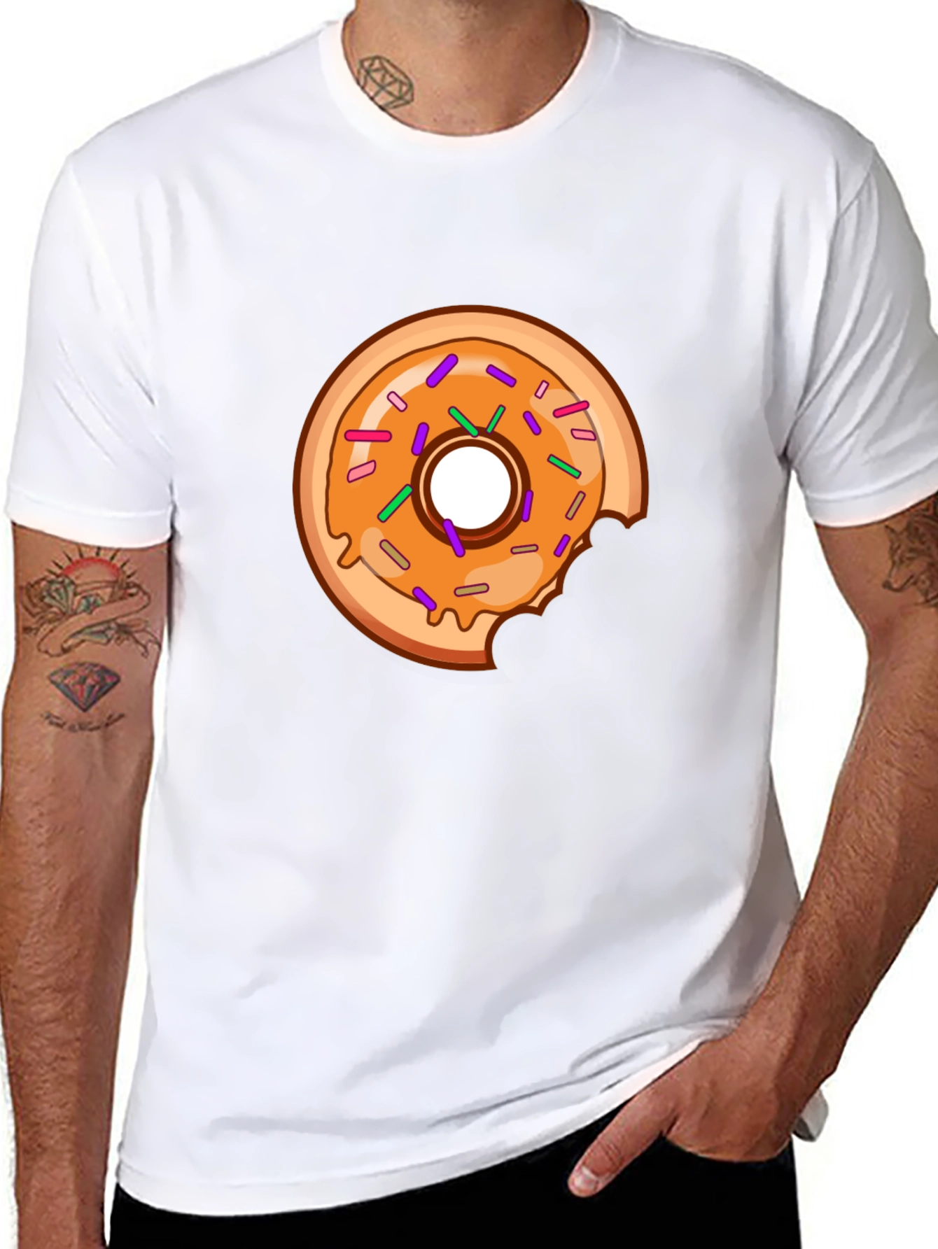 Donut Graphic T-Shirt - Casual Bite Tee