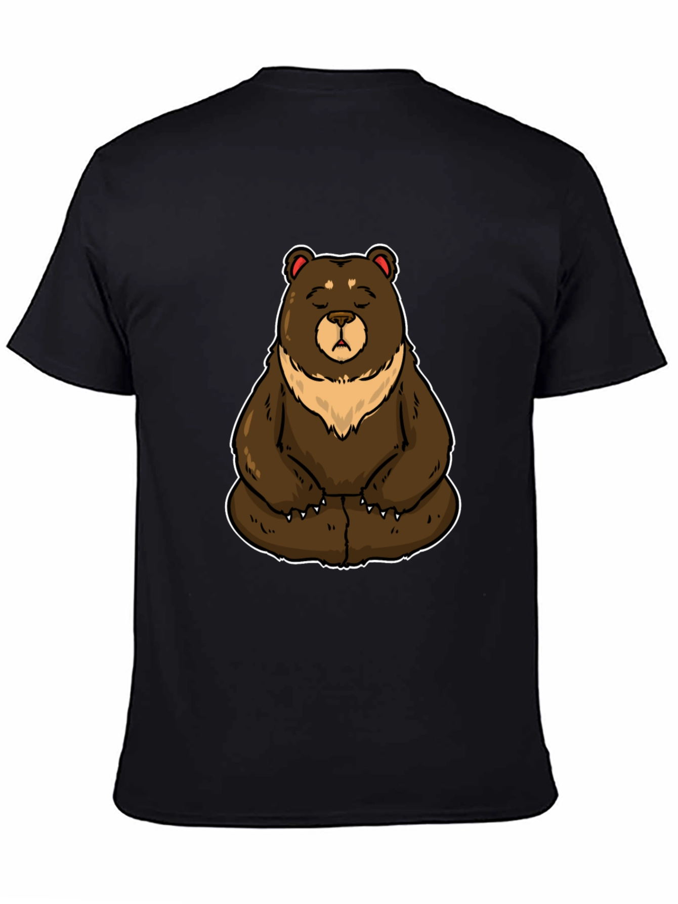 Meditating Bear Graphic Tee - Casual Comfort