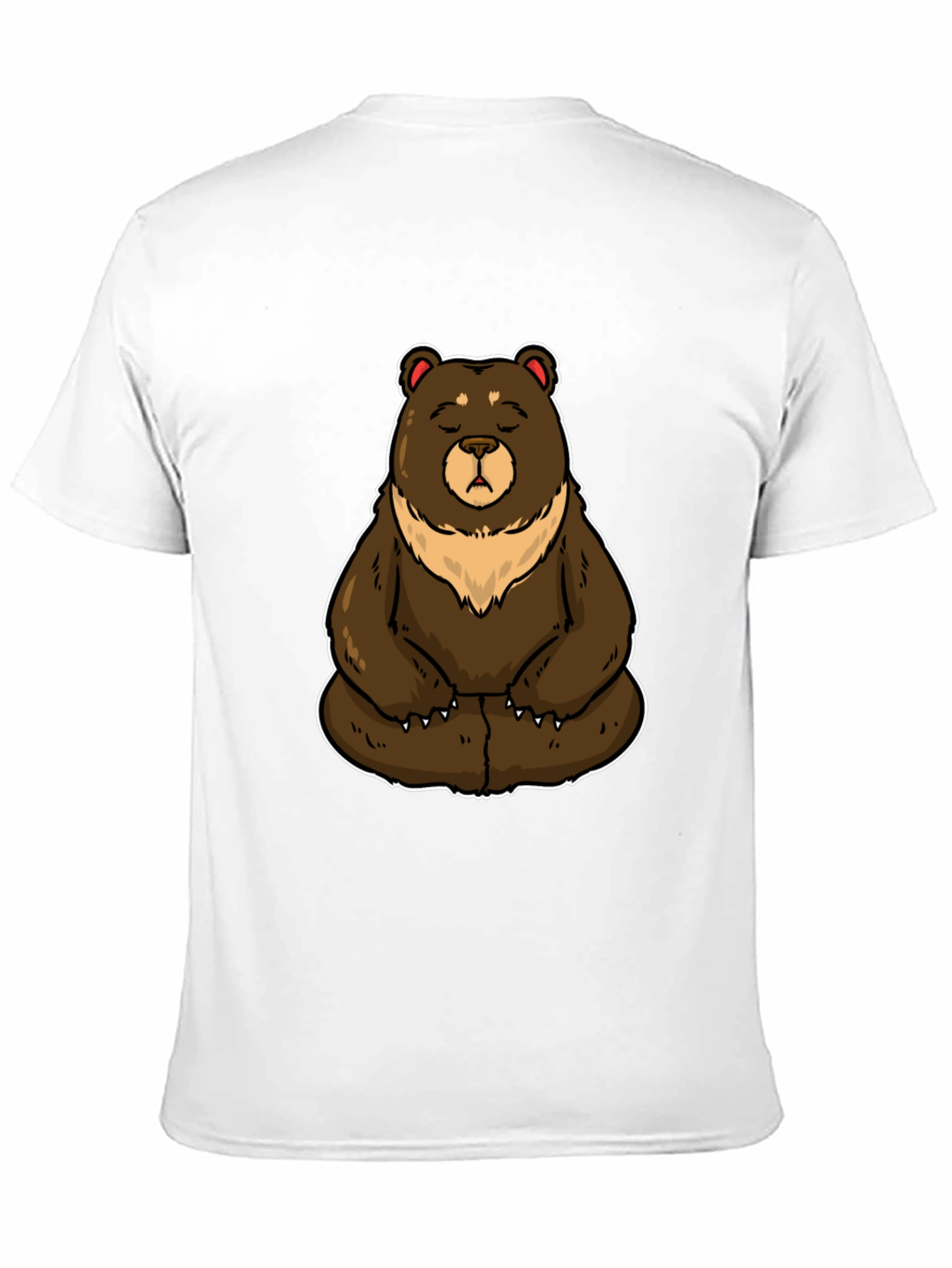 Meditating Bear Graphic Tee - Casual Comfort