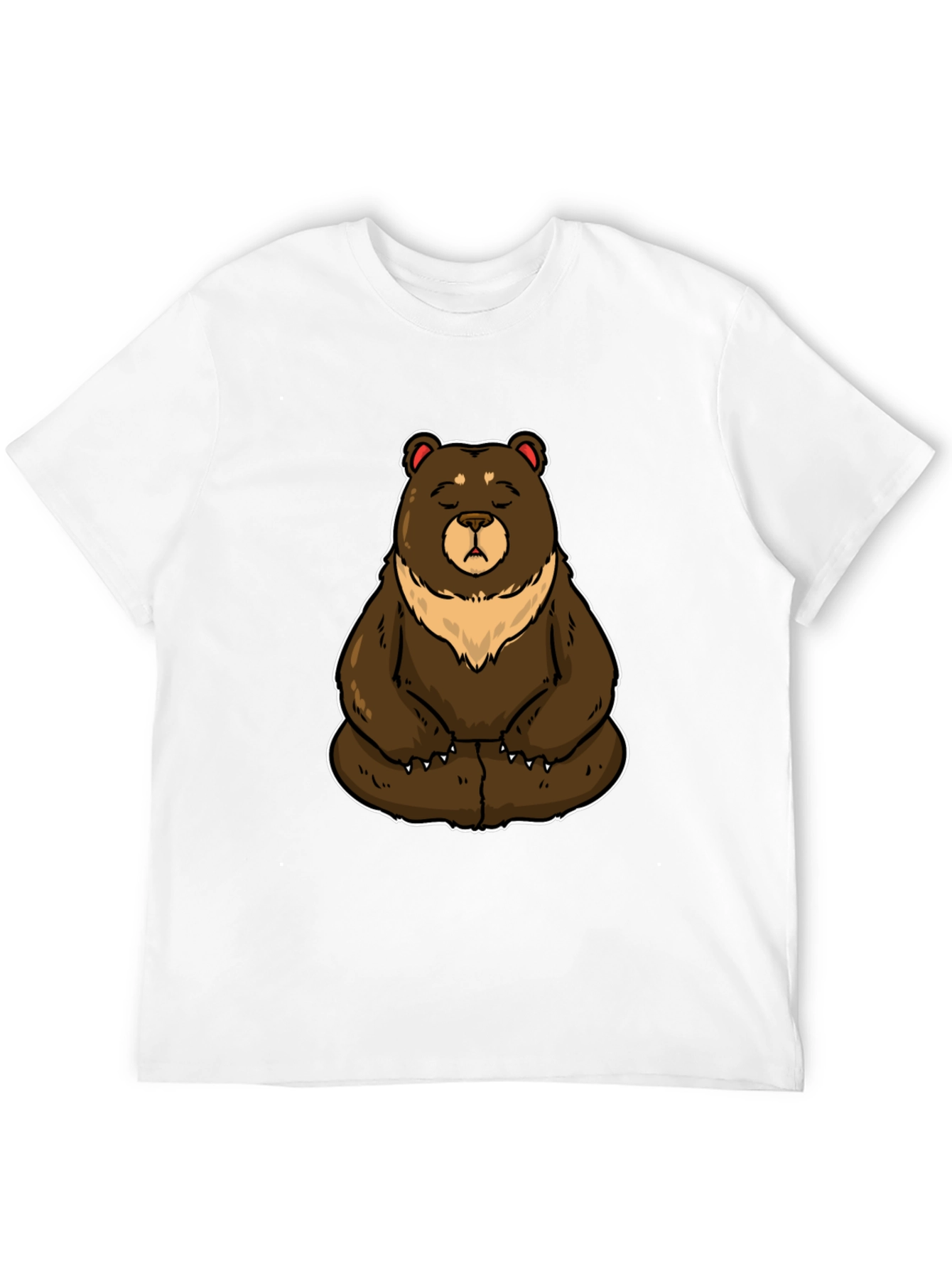 Meditating Bear Graphic Tee - Casual Comfort