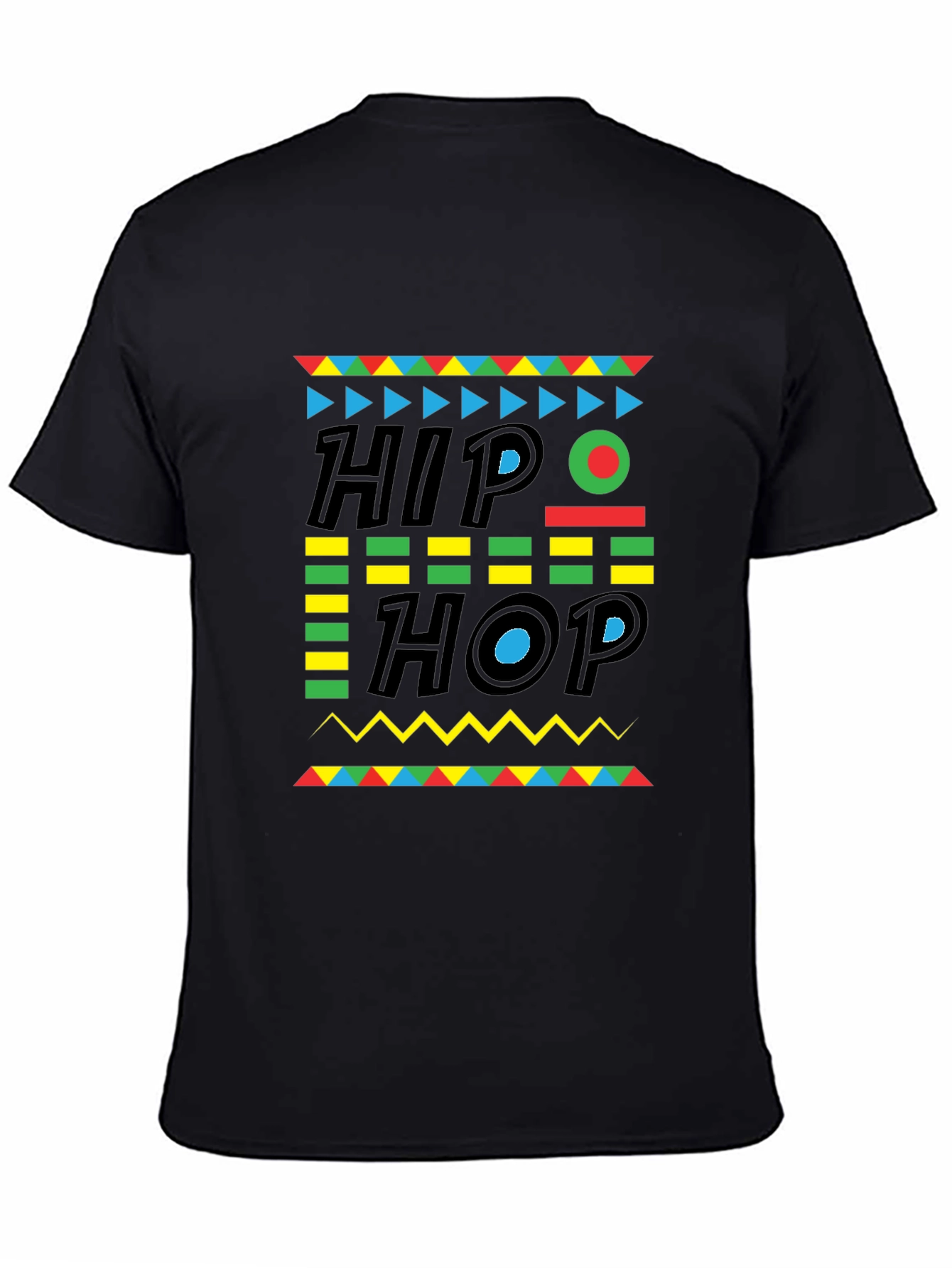Retro Hip Hop Graphic Tee - Mens Black T-Shirt