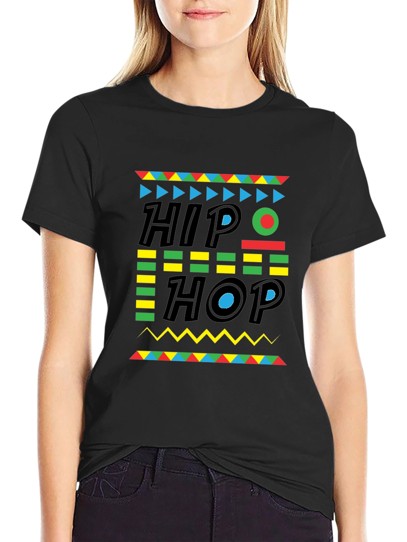 Retro Hip Hop Graphic Tee - Mens Black T-Shirt