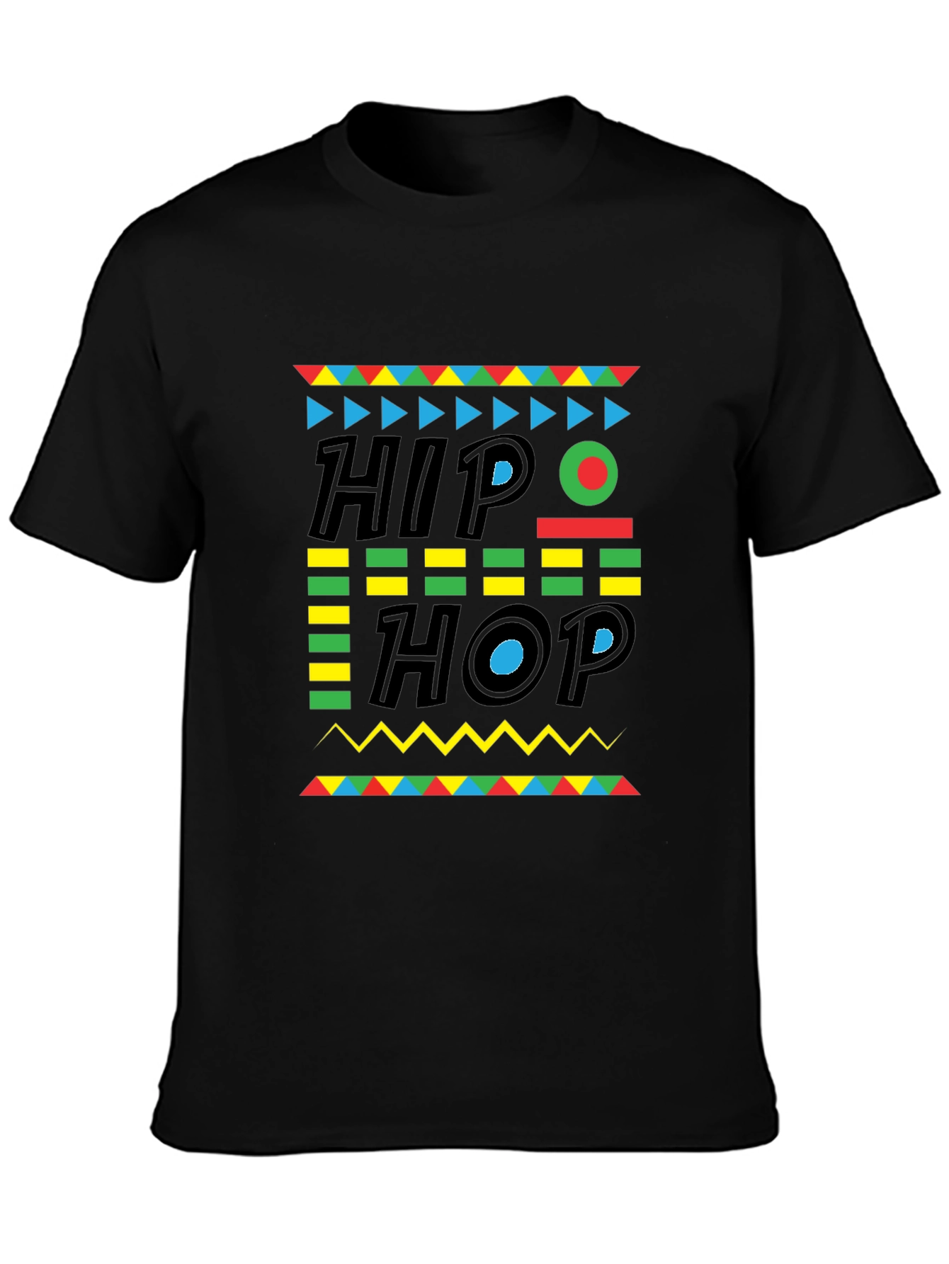 Retro Hip Hop Graphic Tee - Mens Black T-Shirt