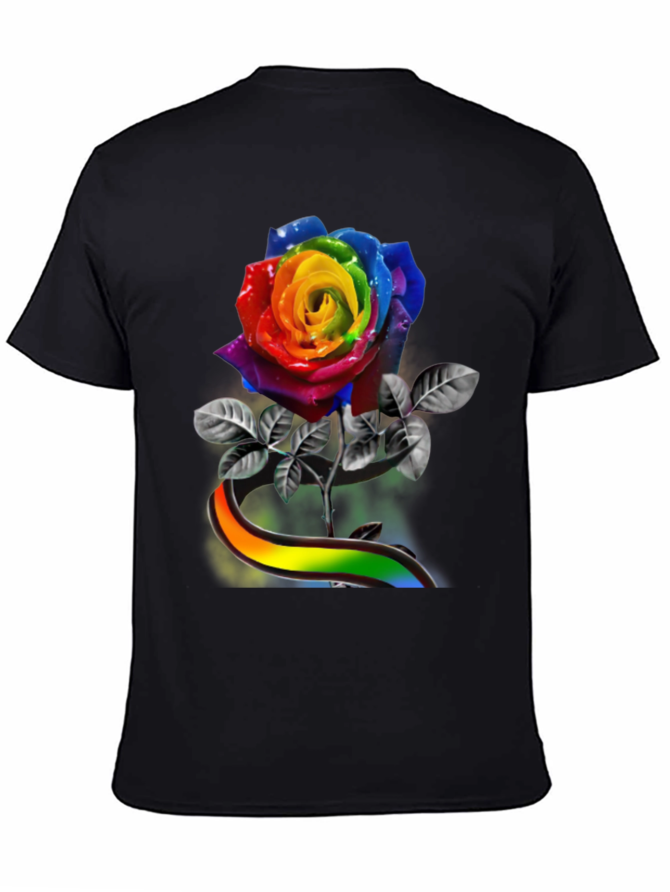Rainbow Rose Graphic Tee - Pride Apparel