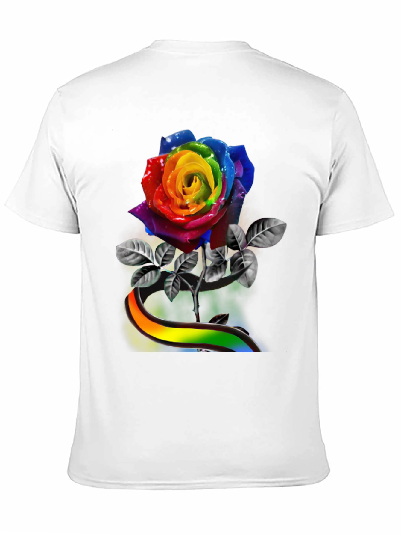 Rainbow Rose Graphic Tee - Pride Apparel