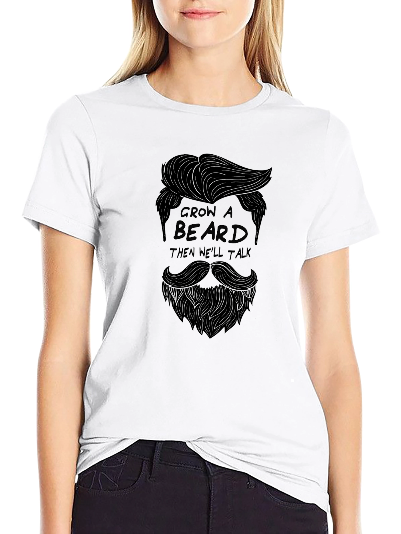 Grow a Beard Black Graphic Tee