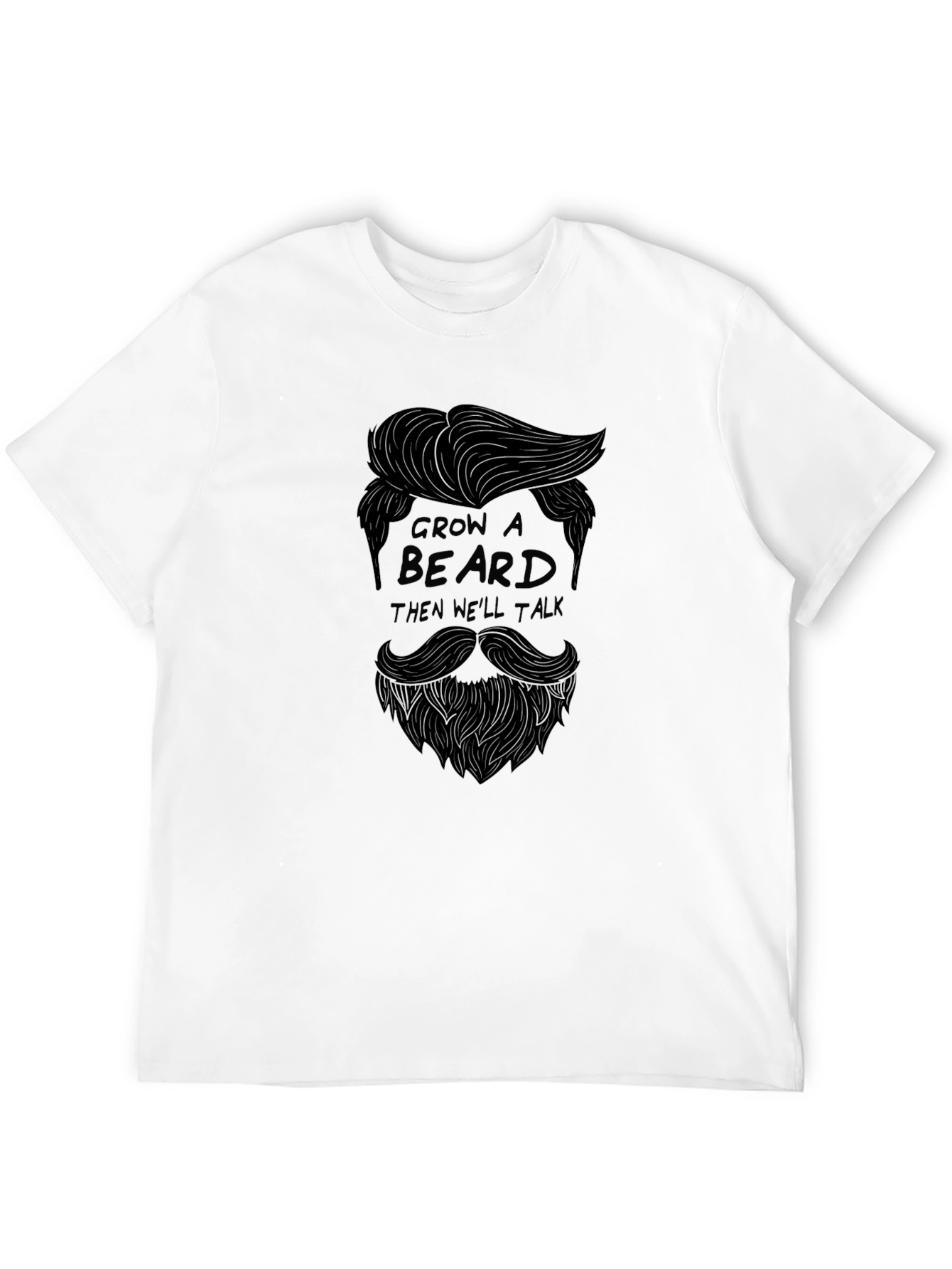 Grow a Beard Black Graphic Tee