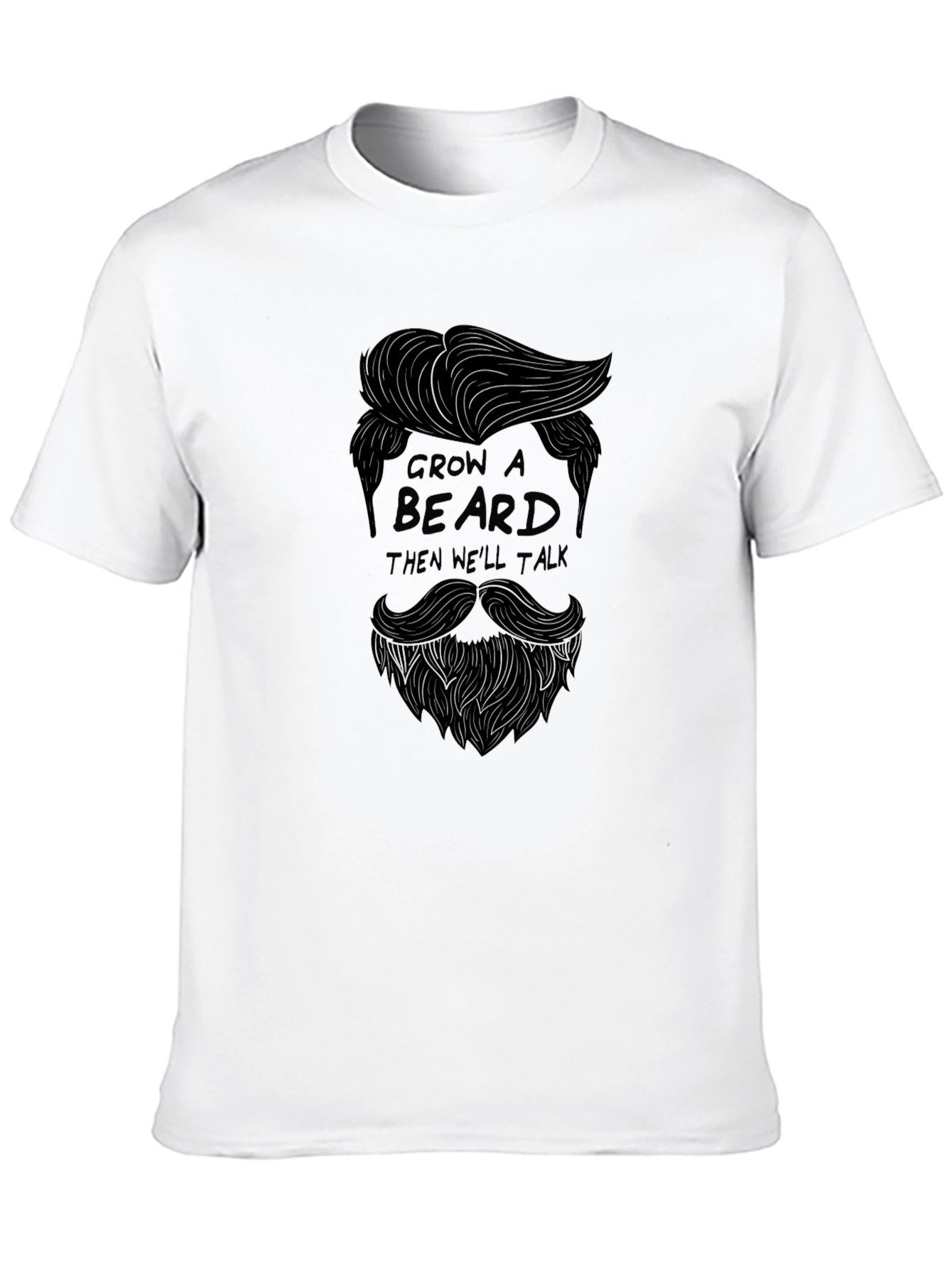 Grow a Beard Black Graphic Tee