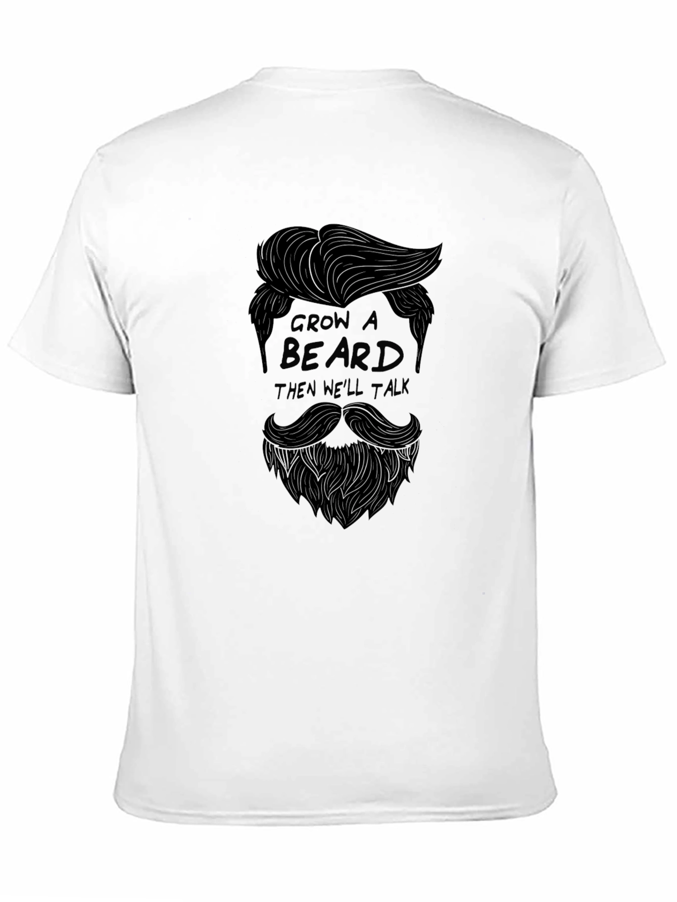 Grow a Beard Black Graphic Tee