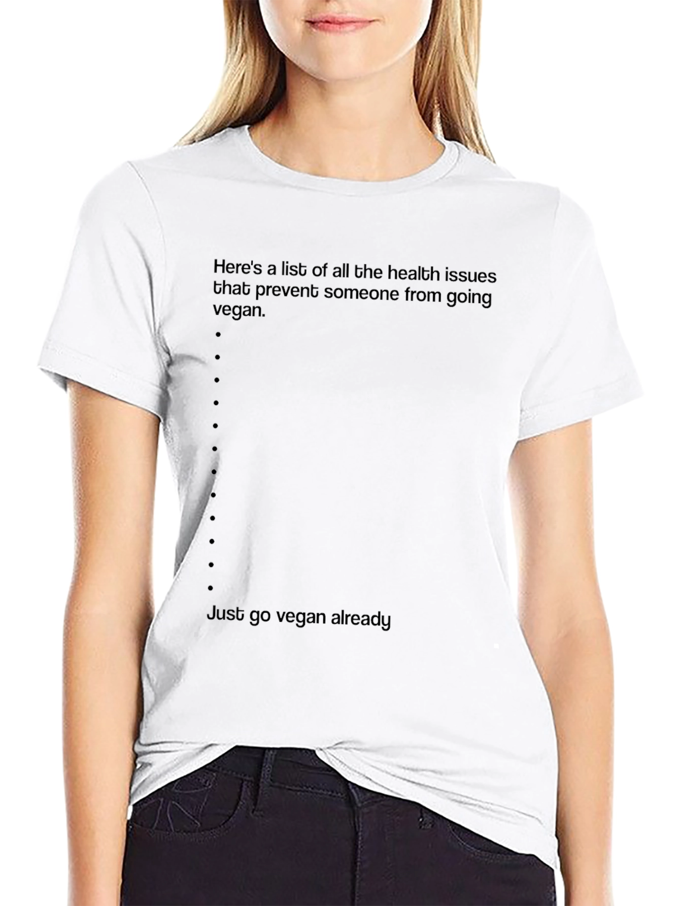 Vegan T-Shirt: Health Issues List