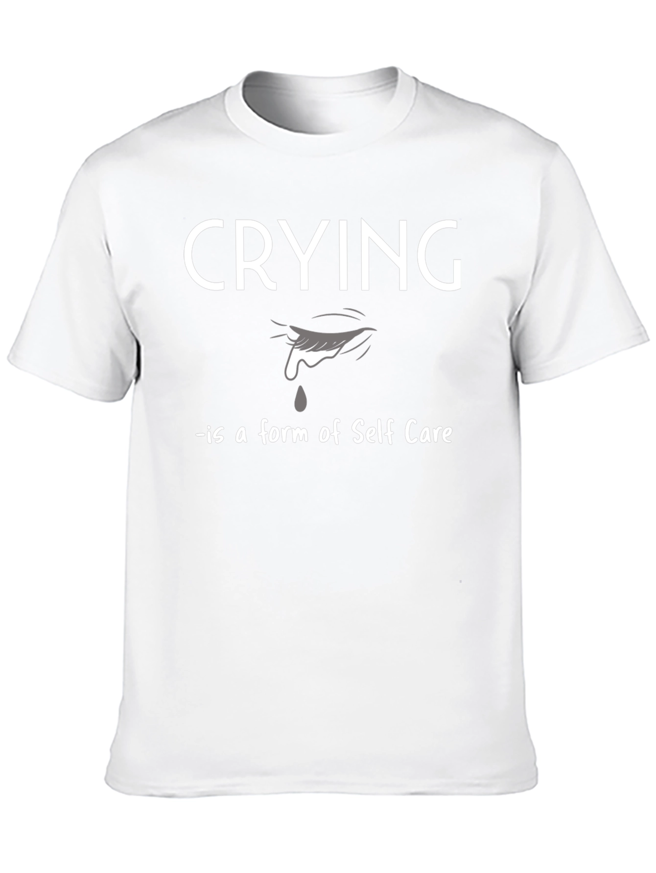 Crying Is Self Care Black Graphic T-Shirt