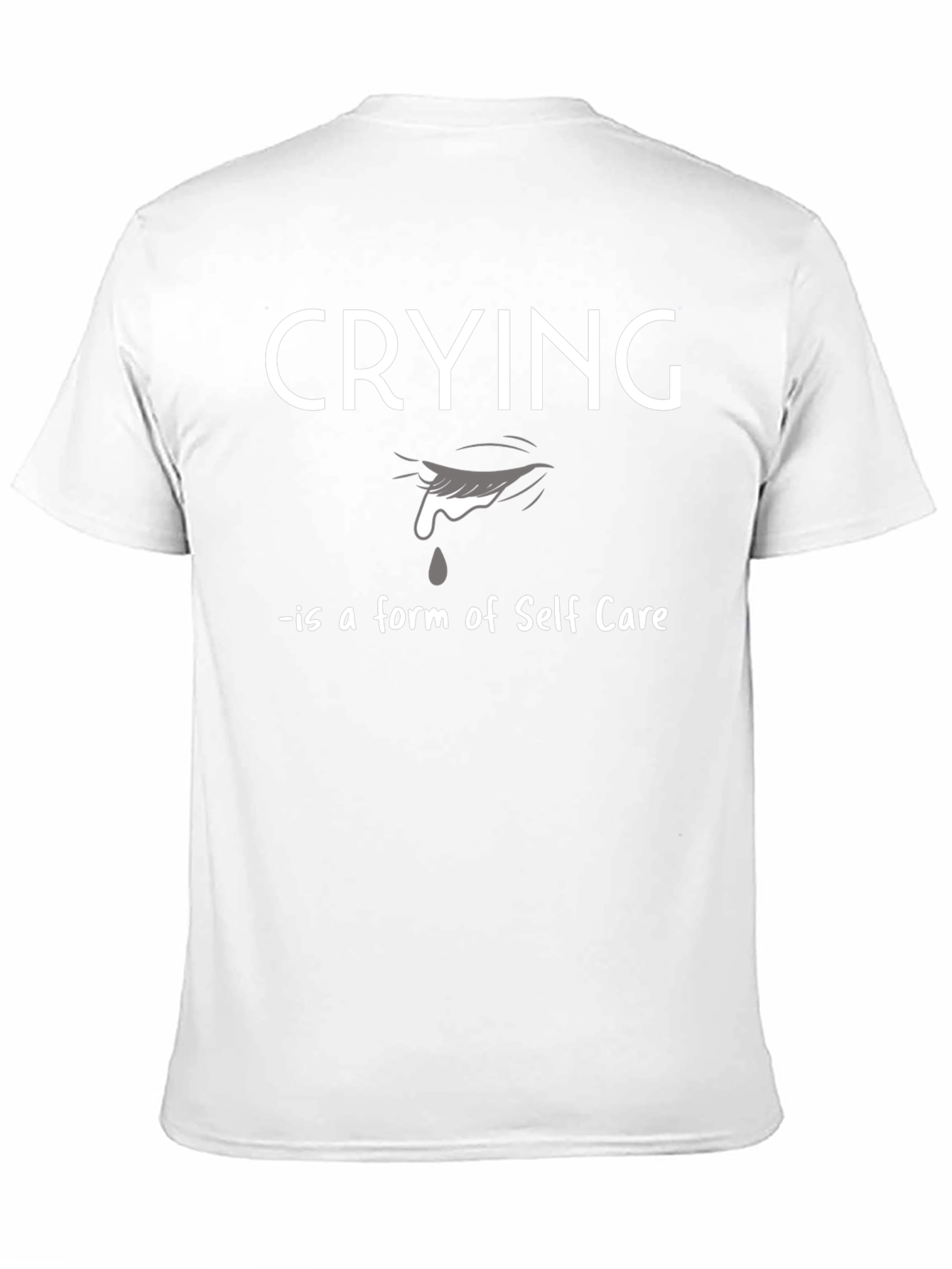 Crying Is Self Care Black Graphic T-Shirt