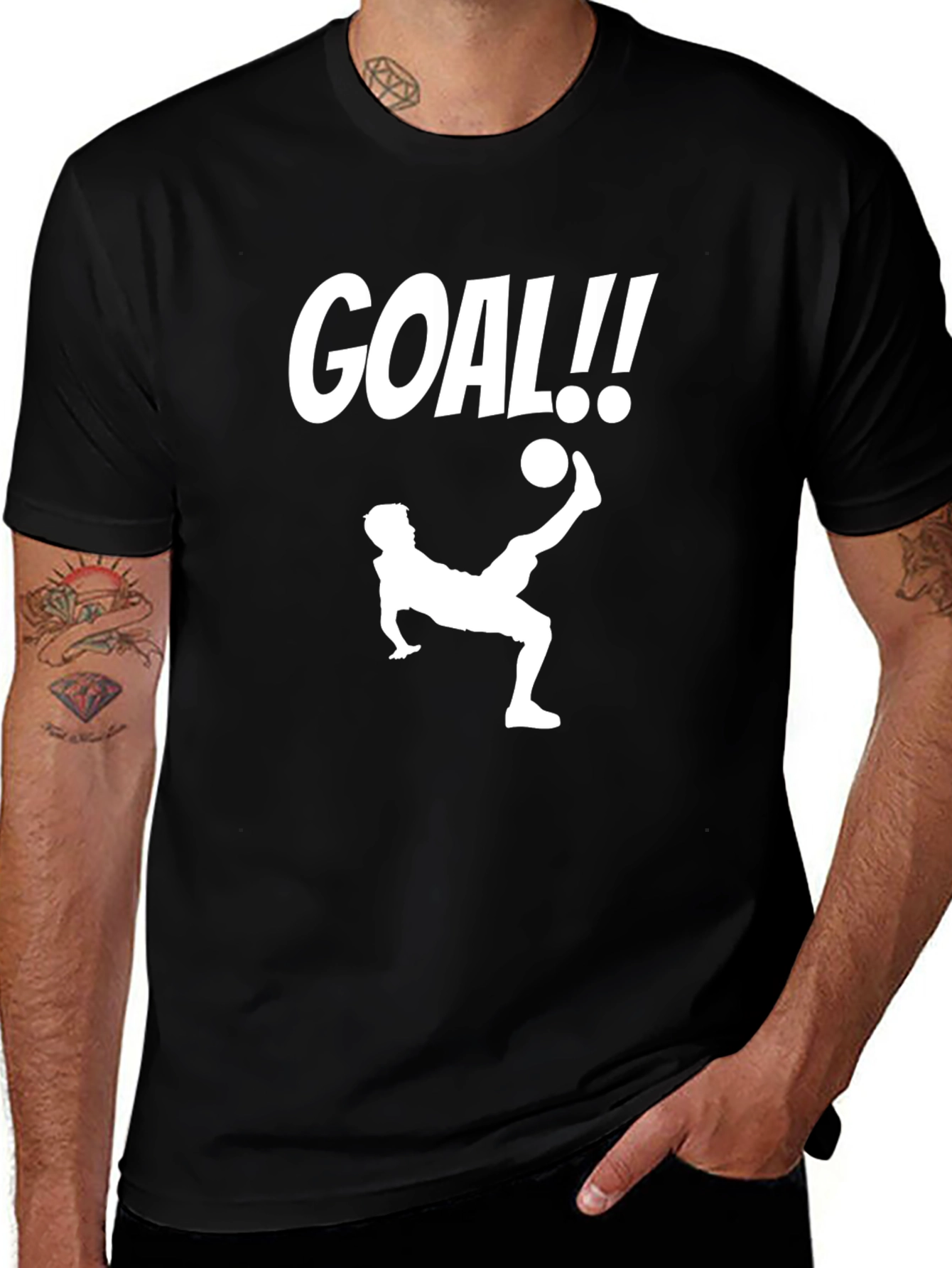 Goal! Soccer Graphic Tee - Black Cotton Shirt