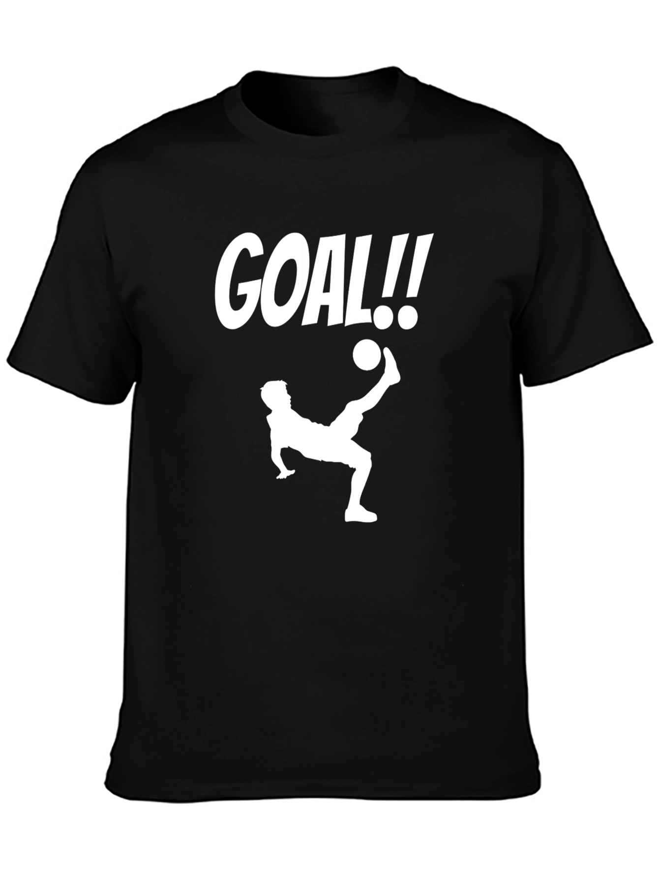 Goal! Soccer Graphic Tee - Black Cotton Shirt