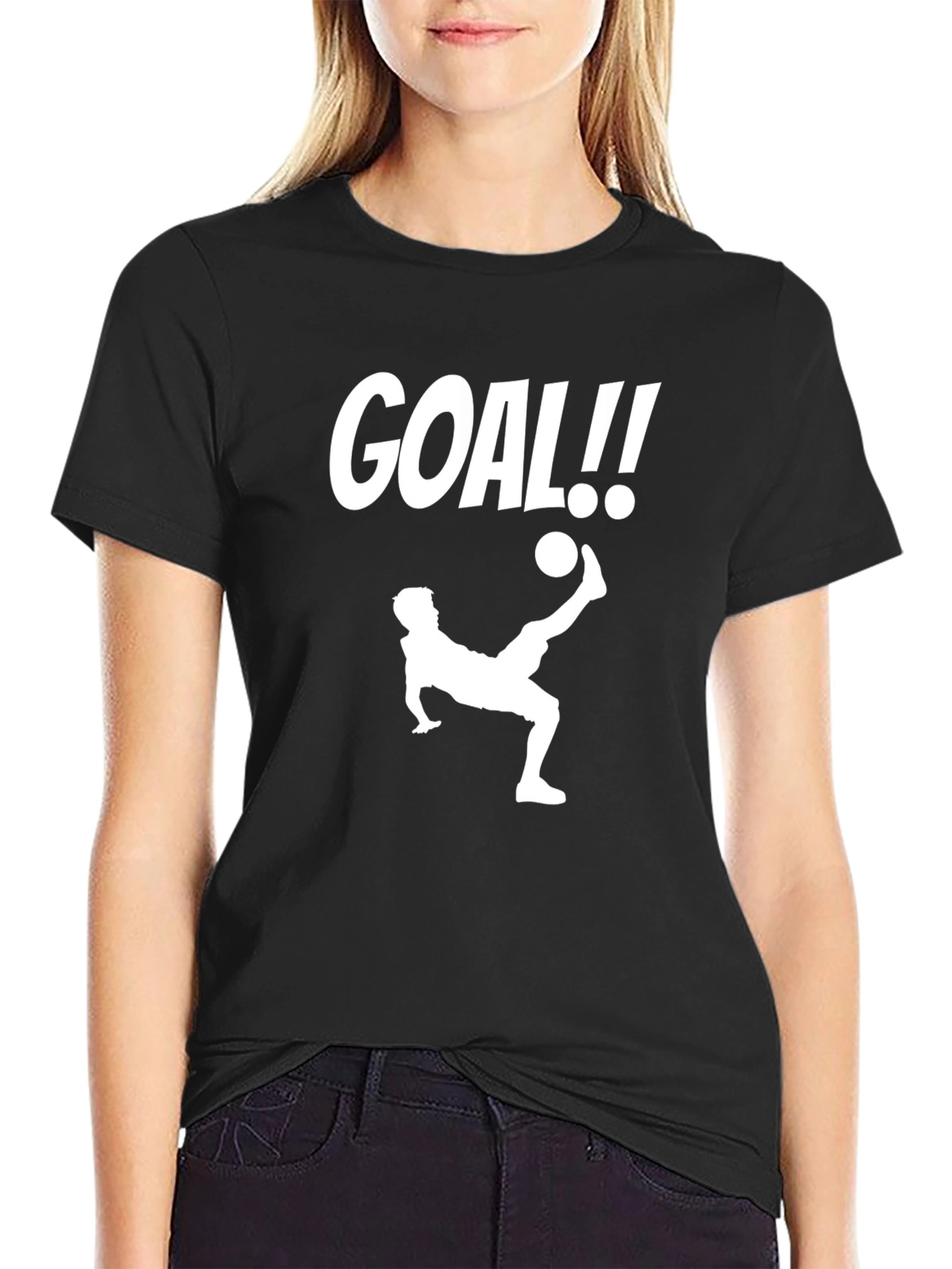 Goal! Soccer Graphic Tee - Black Cotton Shirt