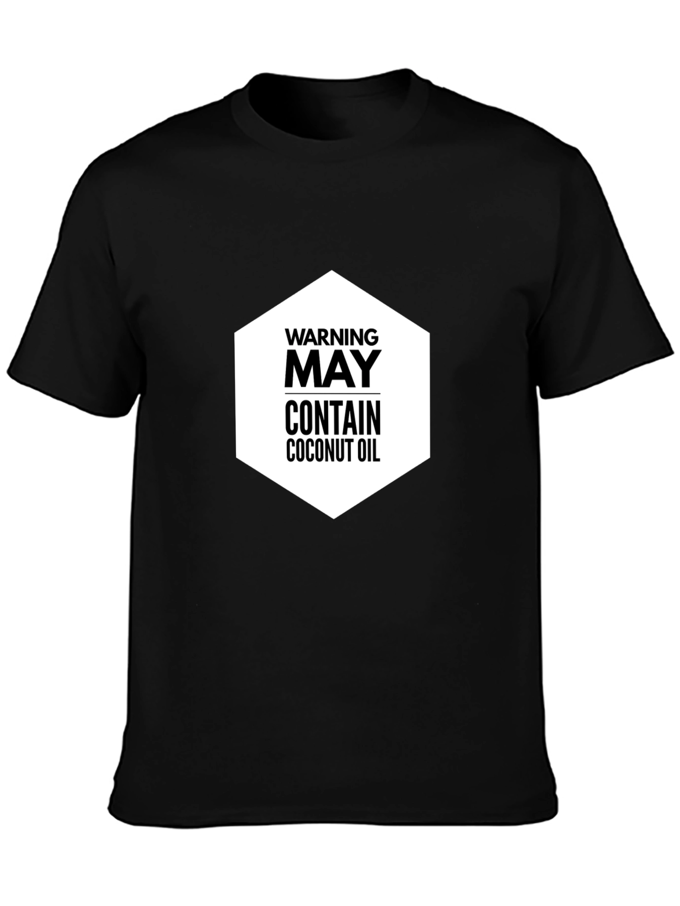Warning May Contain Coconut Oil Graphic Tee