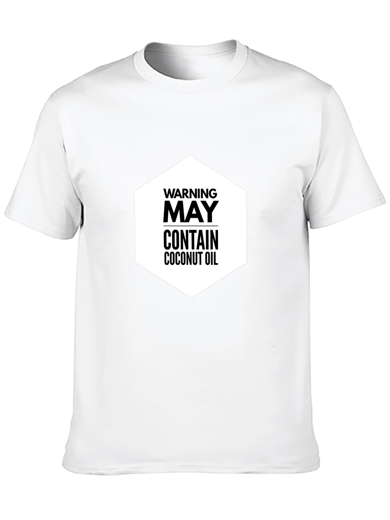 Warning May Contain Coconut Oil Graphic Tee