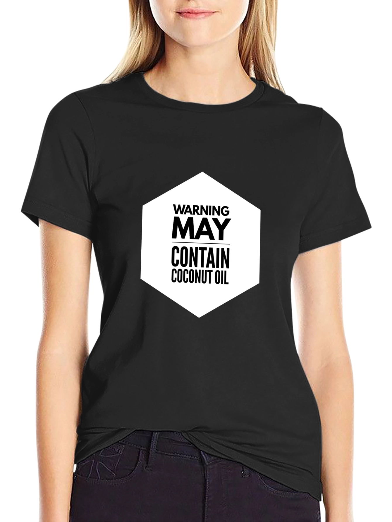 Warning May Contain Coconut Oil Graphic Tee