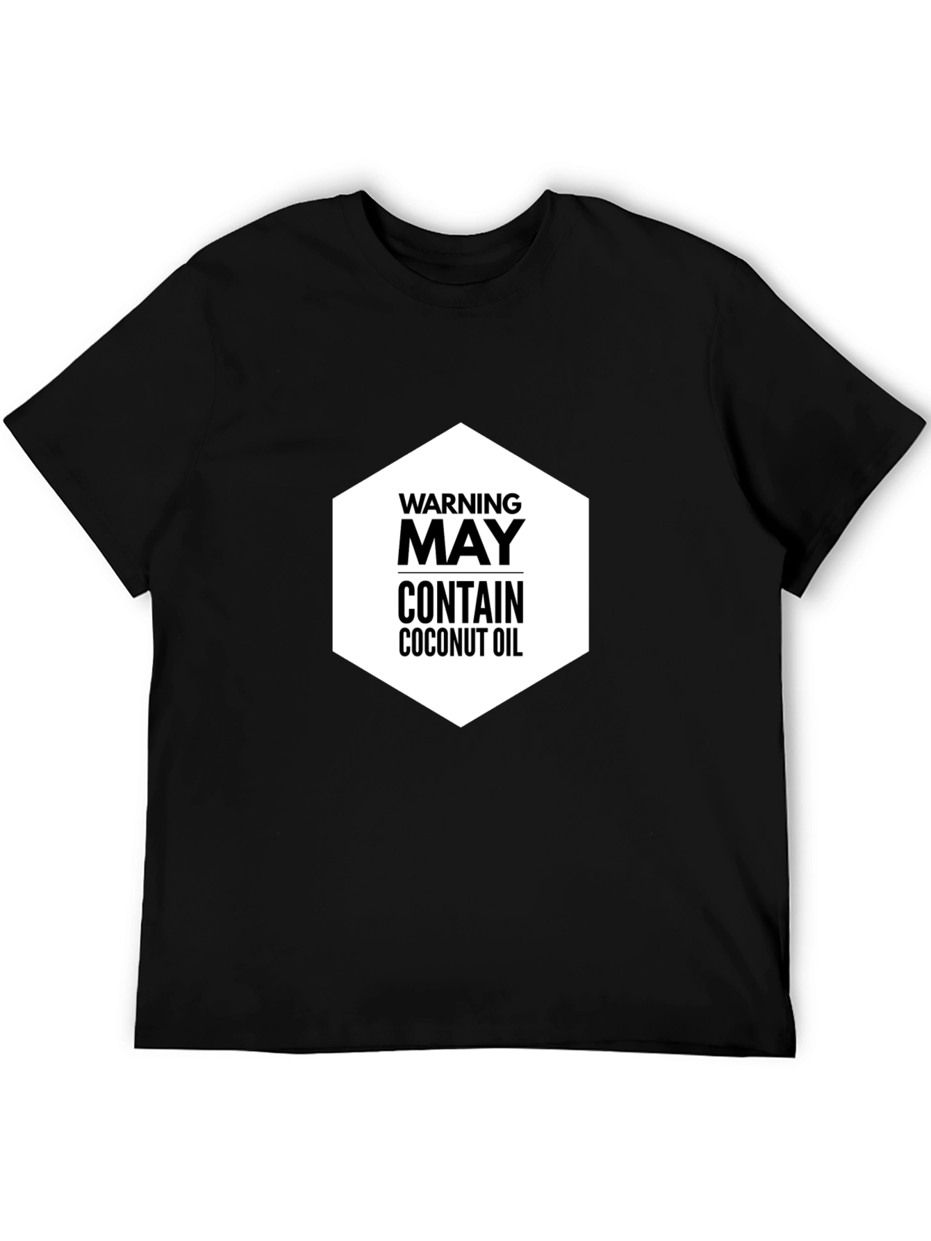 Warning May Contain Coconut Oil Graphic Tee