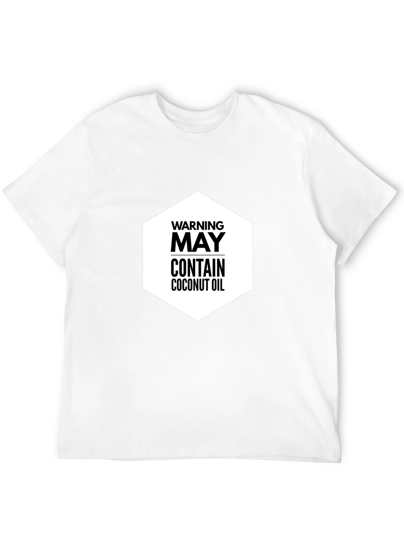 Warning May Contain Coconut Oil Graphic Tee