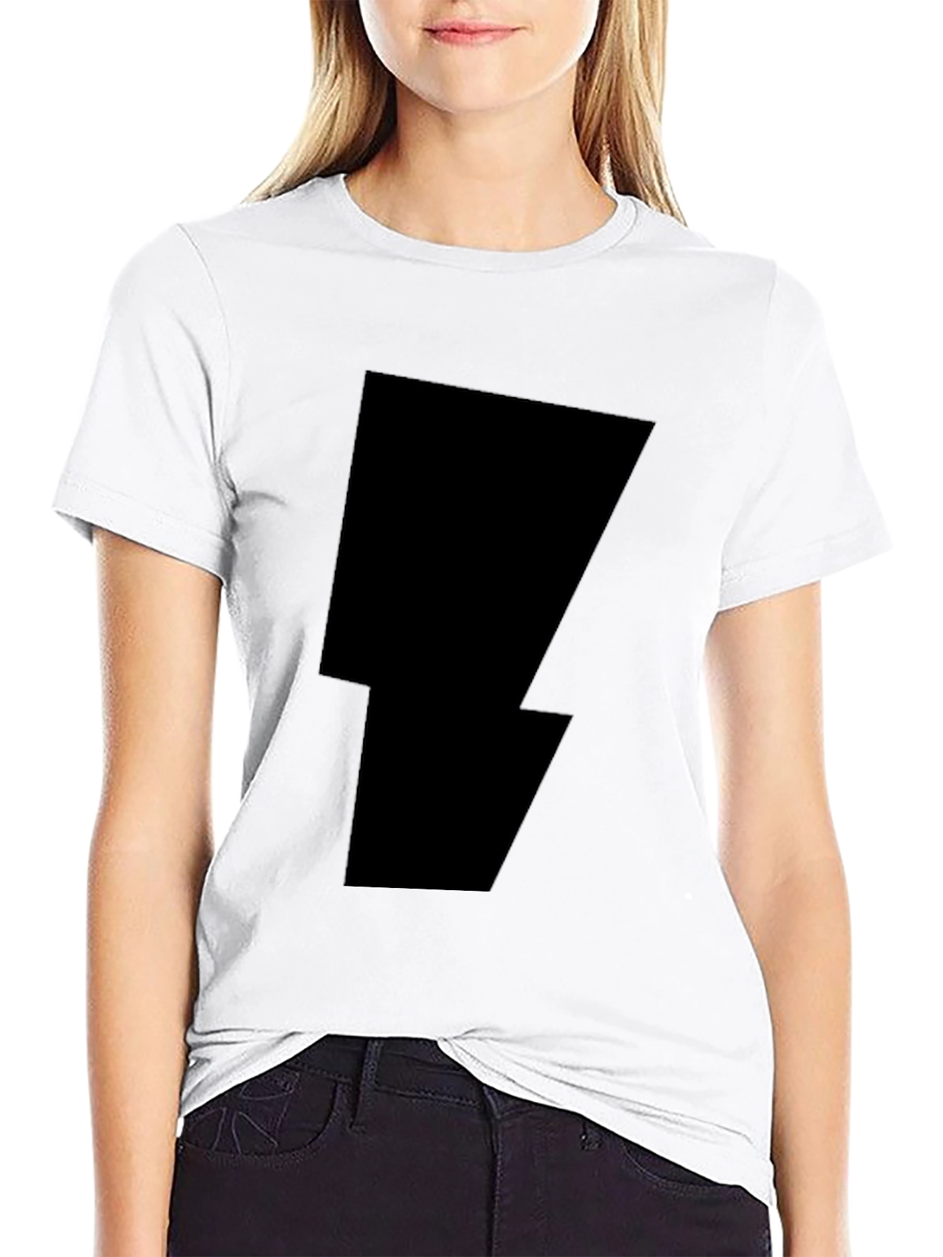 Black Lightning Bolt Graphic Tee