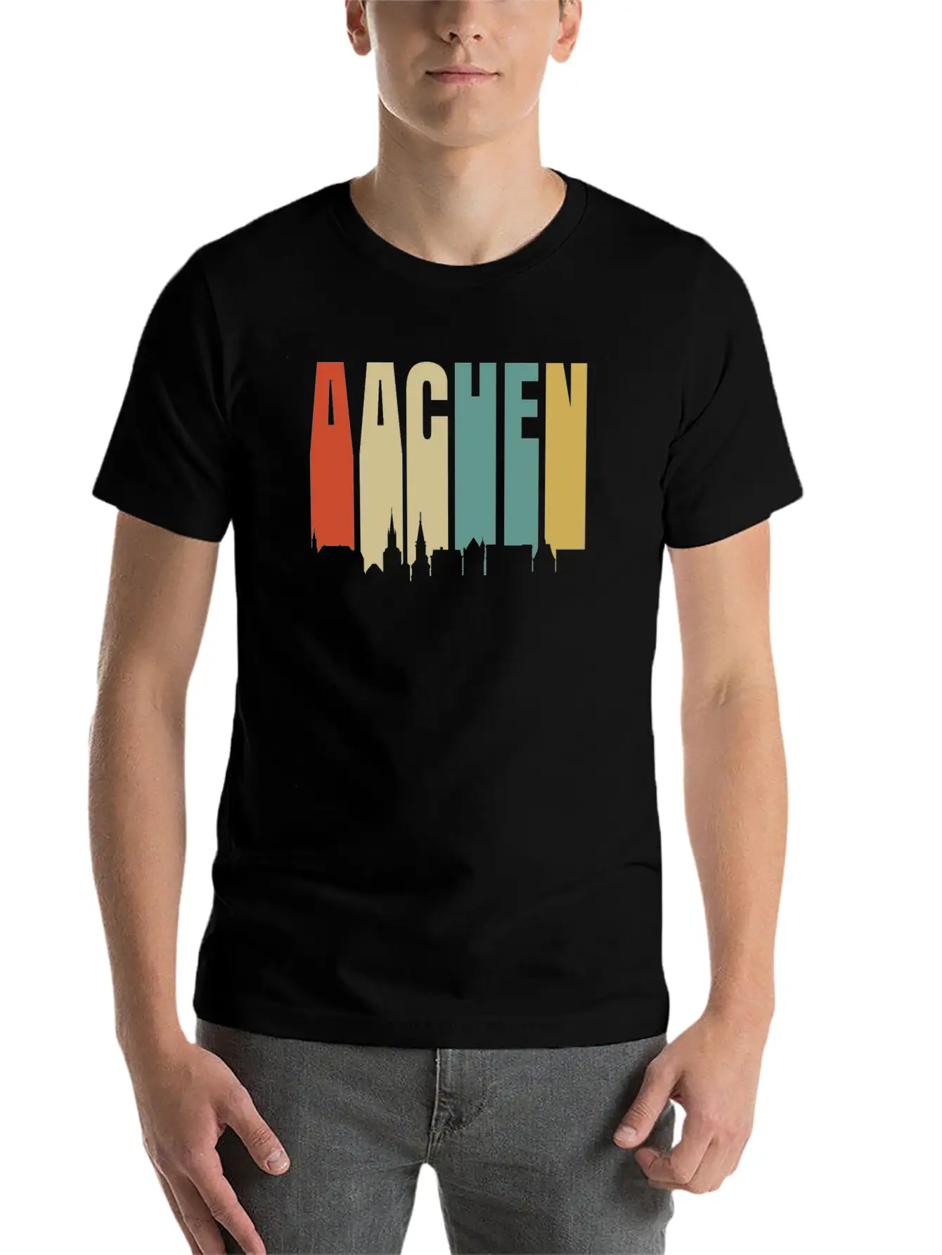 Aachen Unisex Casual T-Shirt – Clean Design For Daily Comfort