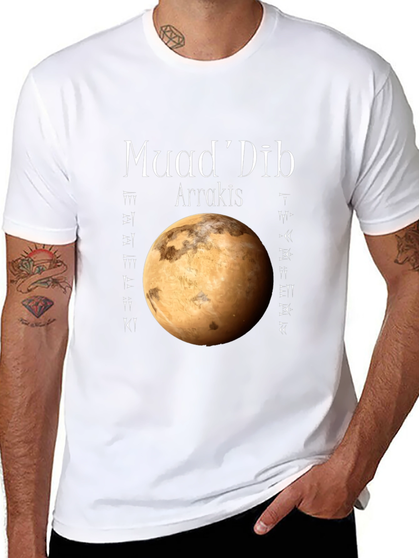 MuadDib Arrakis Black T-Shirt - Sci-Fi Dune Inspired Tee