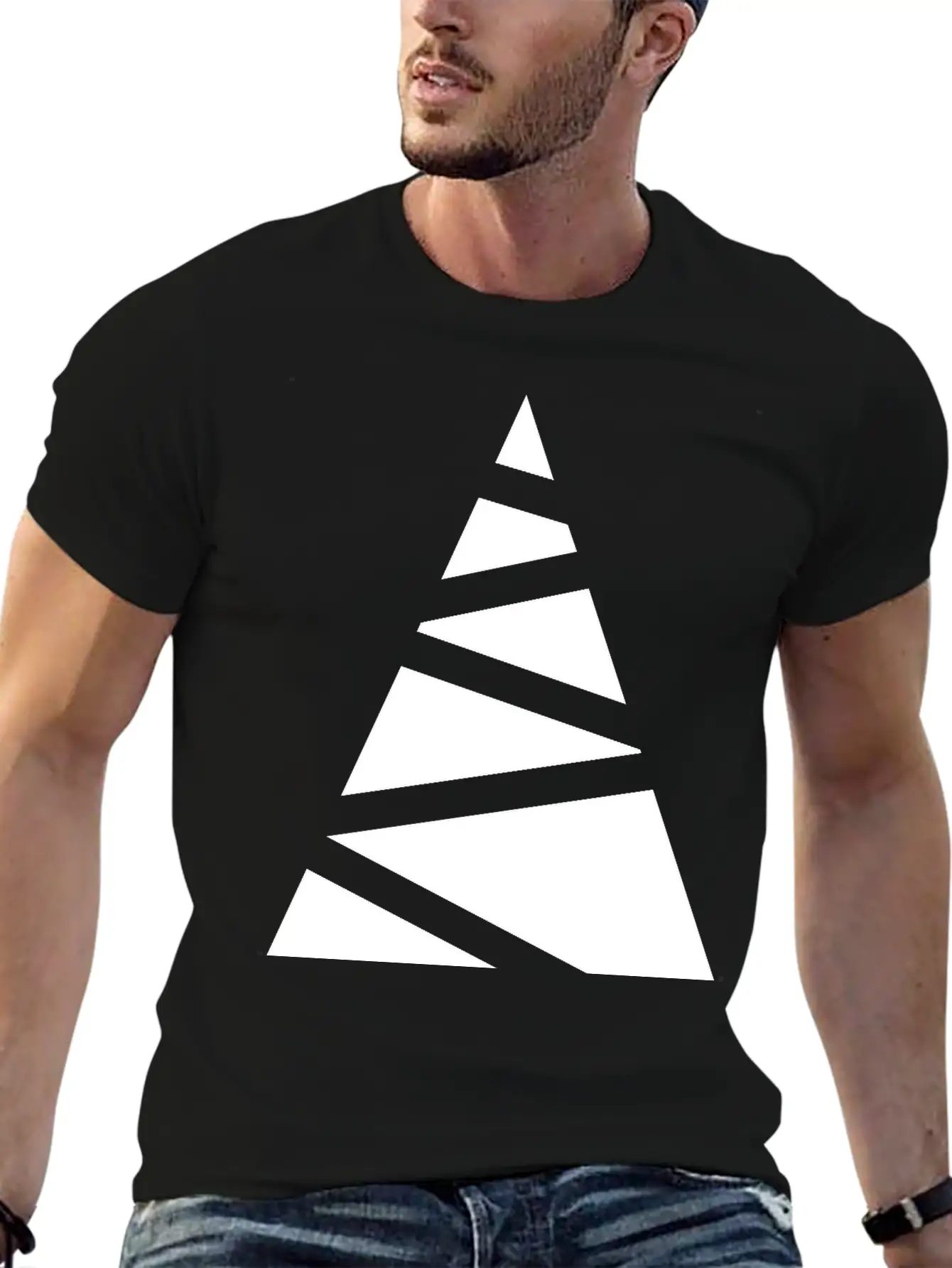 Abstract Christmas Tree Unisex Casual T-Shirt – Clean Design For Daily Comfort