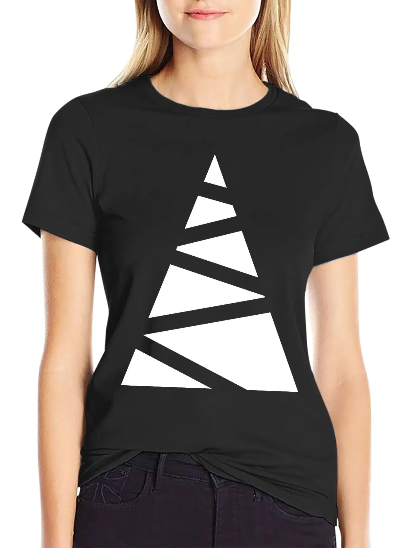 Abstract Christmas Tree Unisex Casual T-Shirt – Clean Design For Daily Comfort