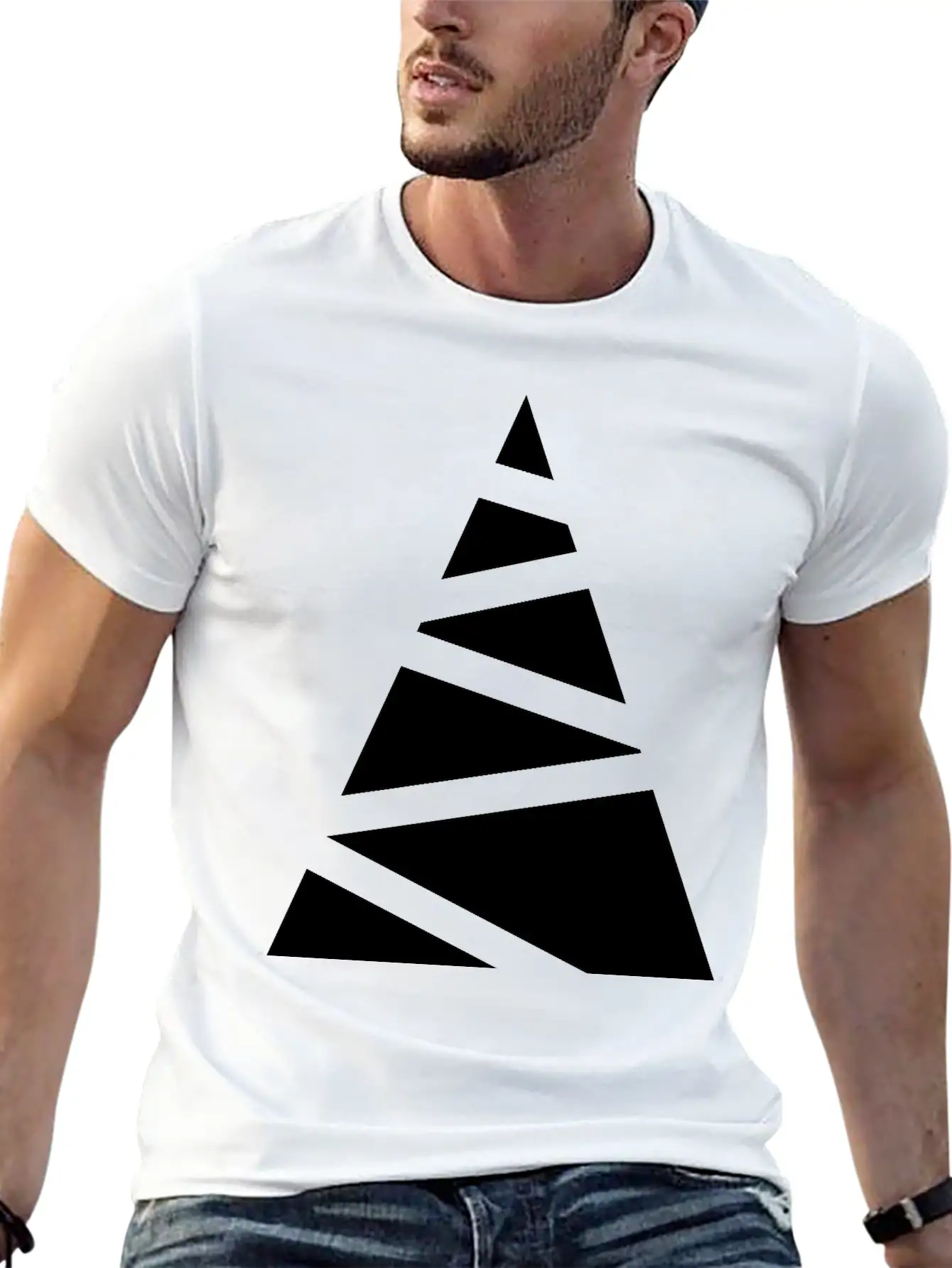 Abstract Christmas Tree Unisex Casual T-Shirt – Clean Design For Daily Comfort