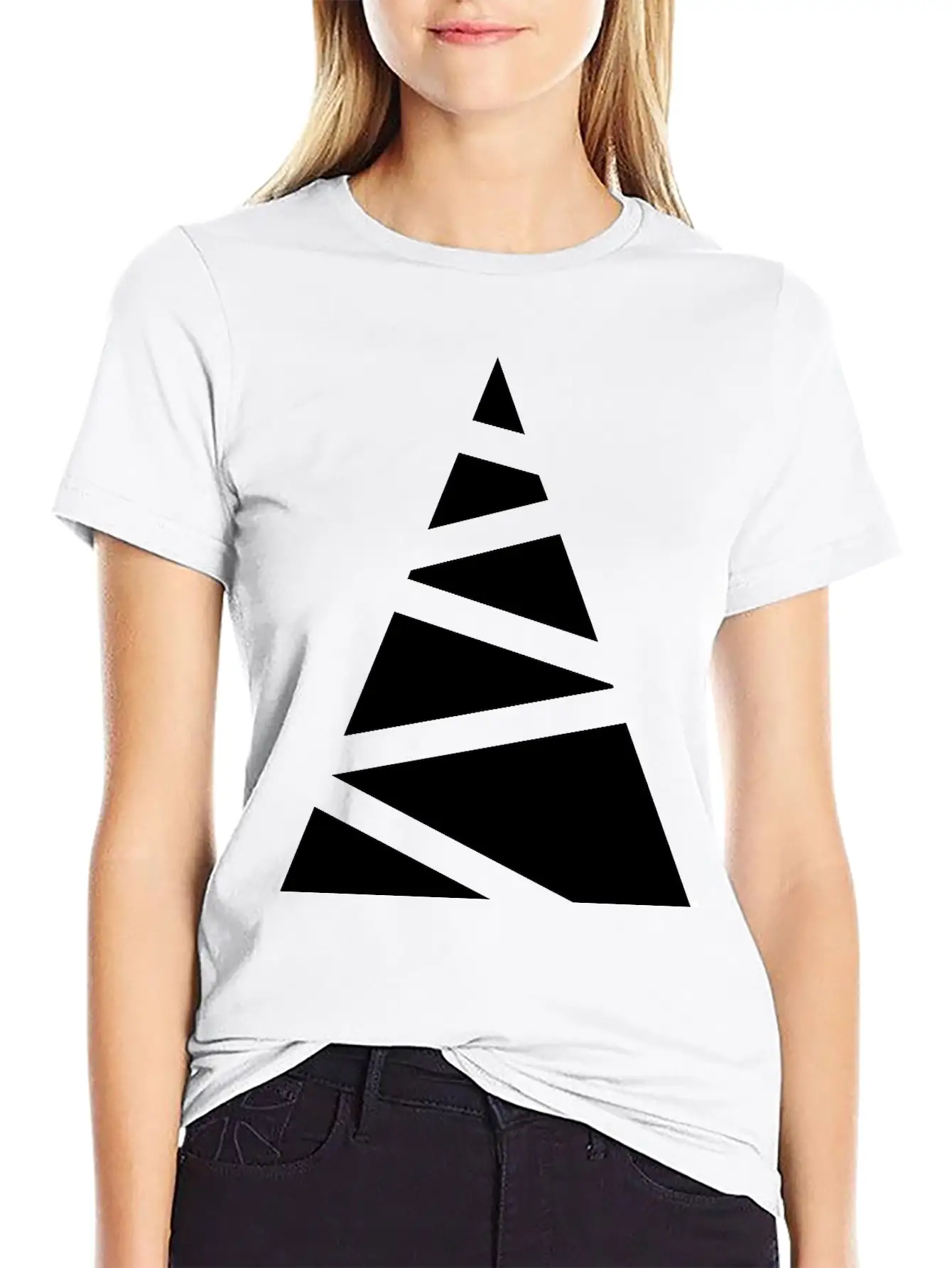 Abstract Christmas Tree Unisex Casual T-Shirt – Clean Design For Daily Comfort