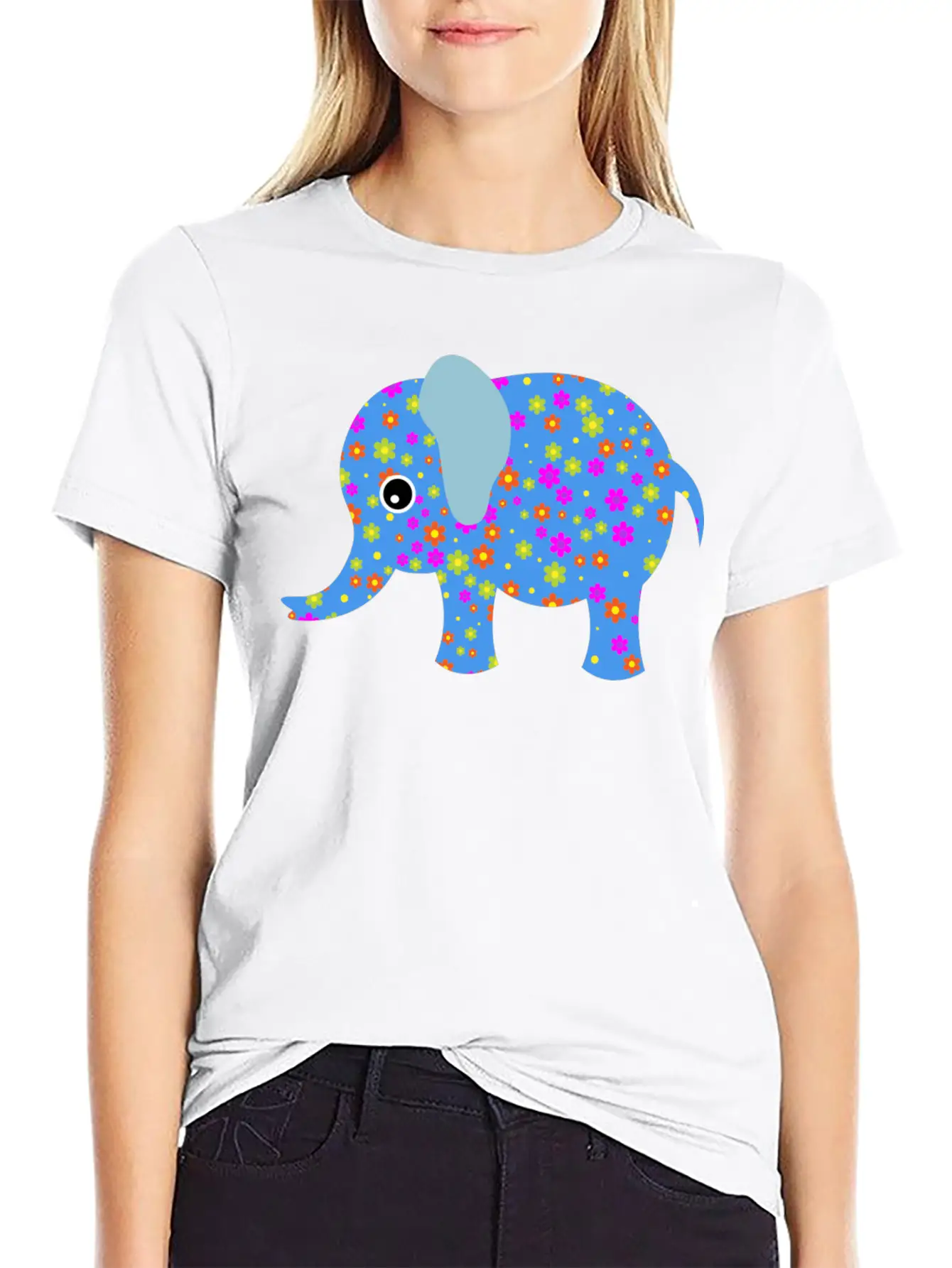 Abstract Elephant Unisex Casual T-Shirt – Clean Design For Daily Comfort
