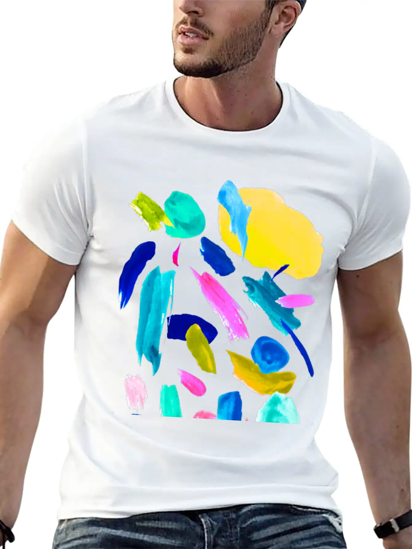 Abstract Lipsticks Unisex Casual T-Shirt – Clean Design For Daily Comfort
