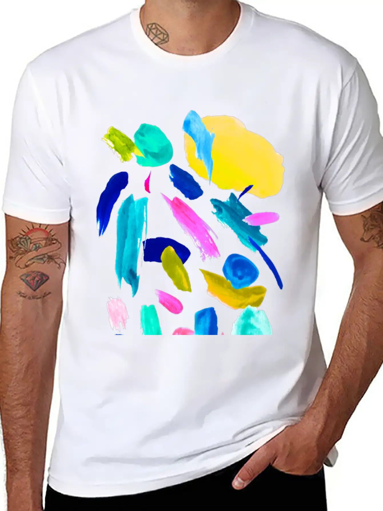 Abstract Lipsticks Unisex Casual T-Shirt – Clean Design For Daily Comfort